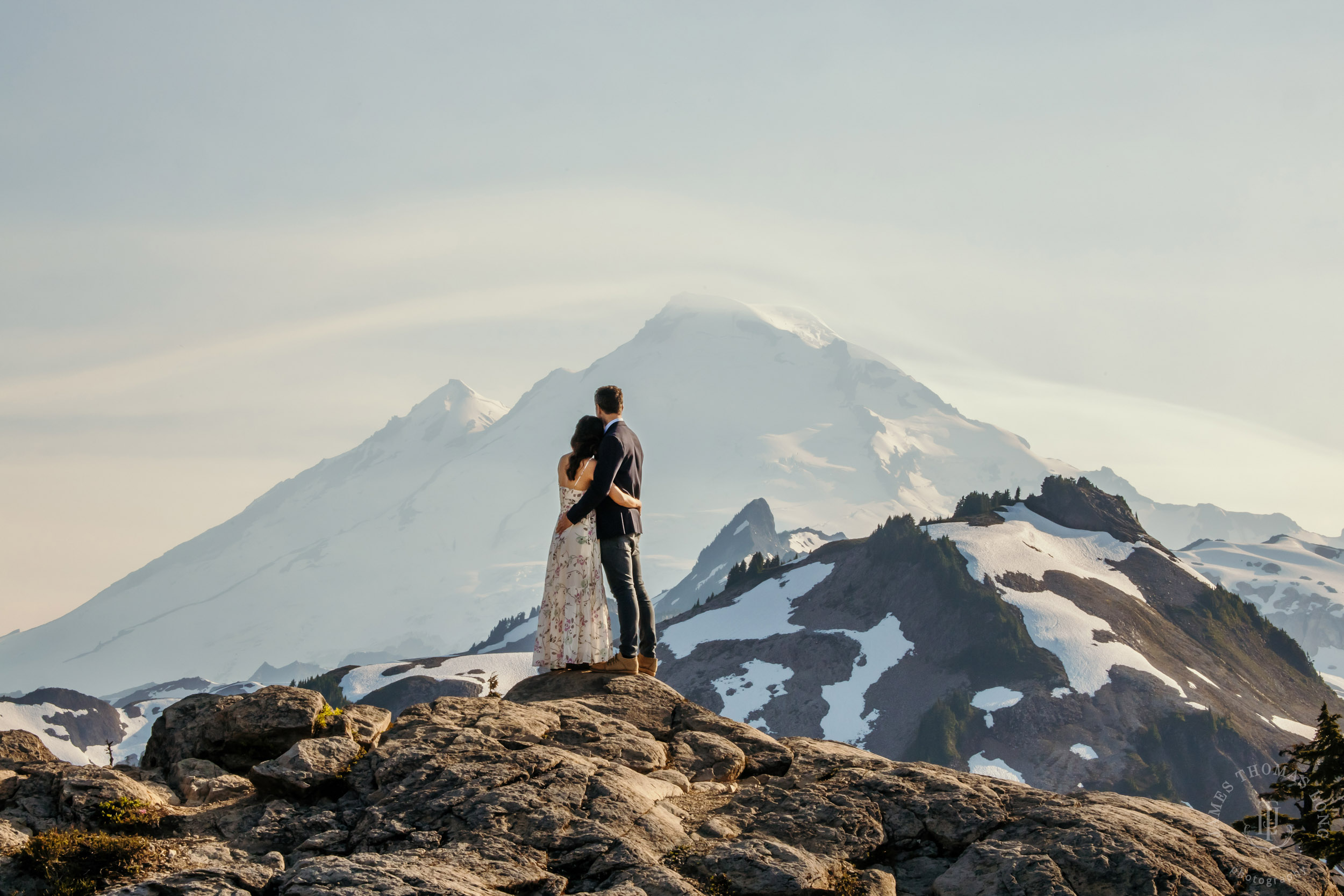 Mt Baker North Cascades adventure engagement by Seattle adventure elopement photographer James Thomas Long Photography