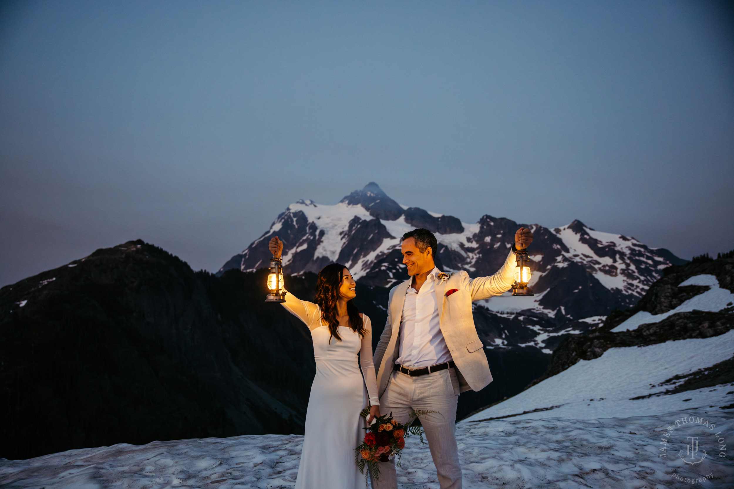 Mt Baker North Cascades adventure engagement by Seattle adventure elopement photographer James Thomas Long Photography