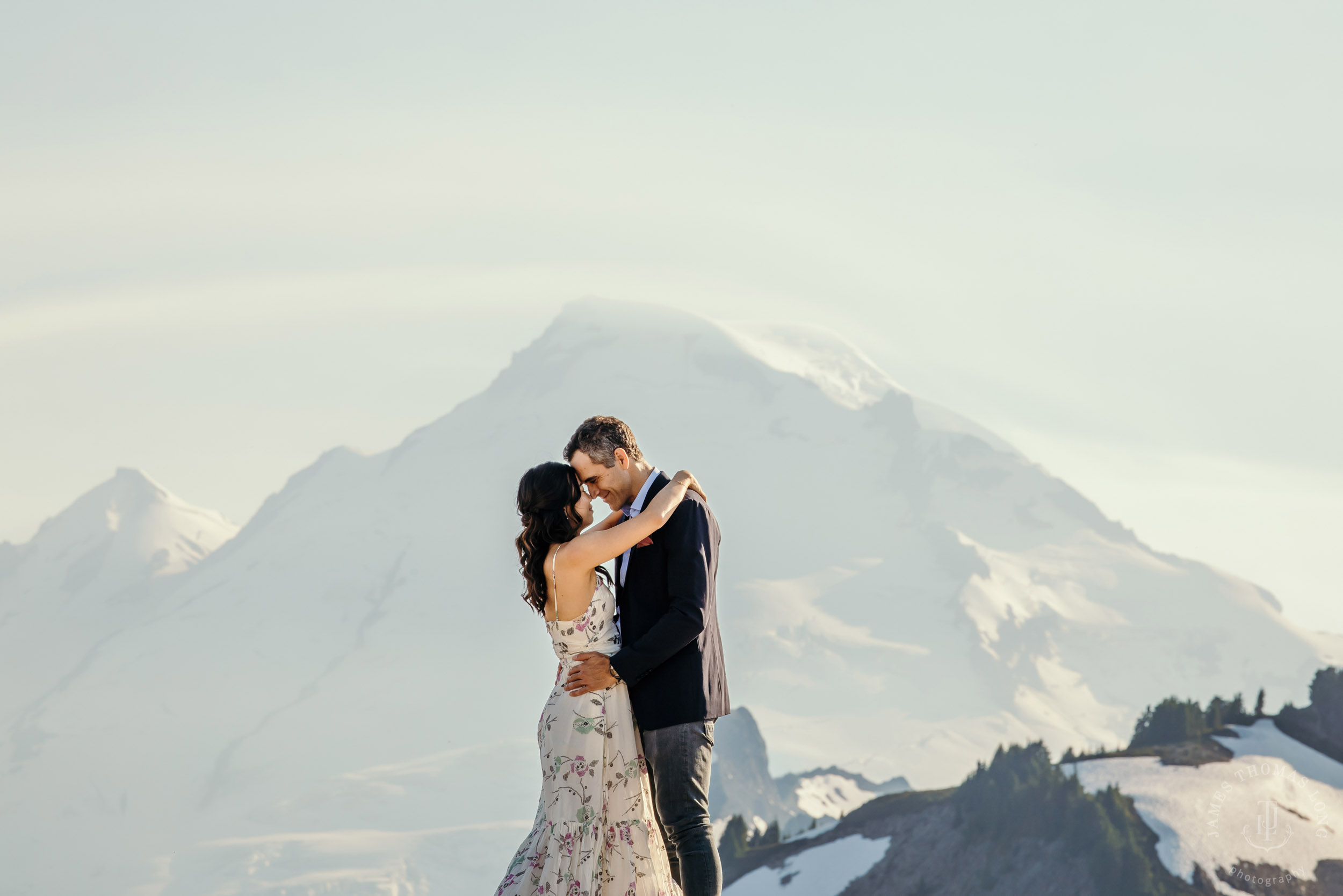 Mt Baker North Cascades adventure engagement by Seattle adventure elopement photographer James Thomas Long Photography