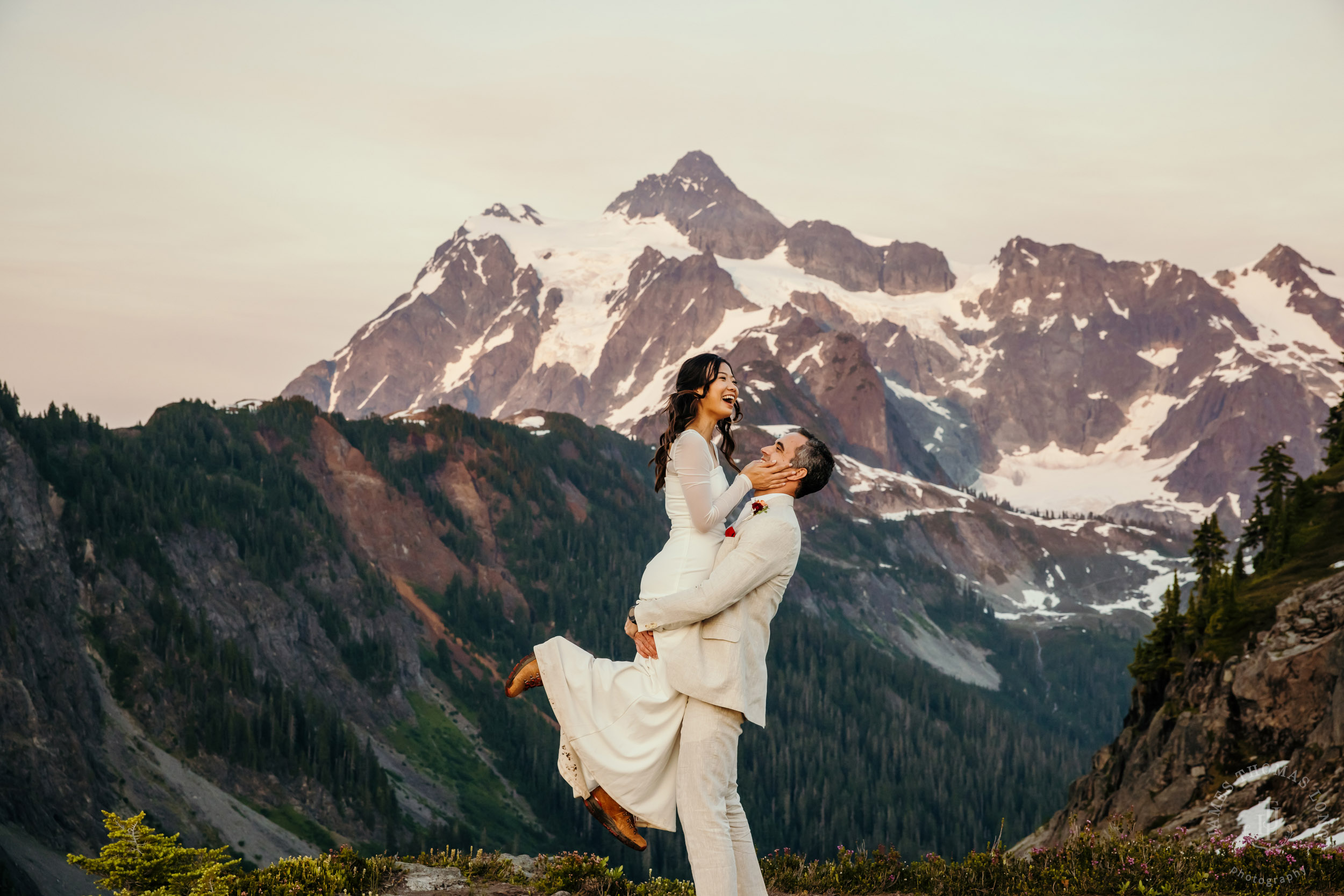 Mt Baker North Cascades adventure engagement by Seattle adventure elopement photographer James Thomas Long Photography