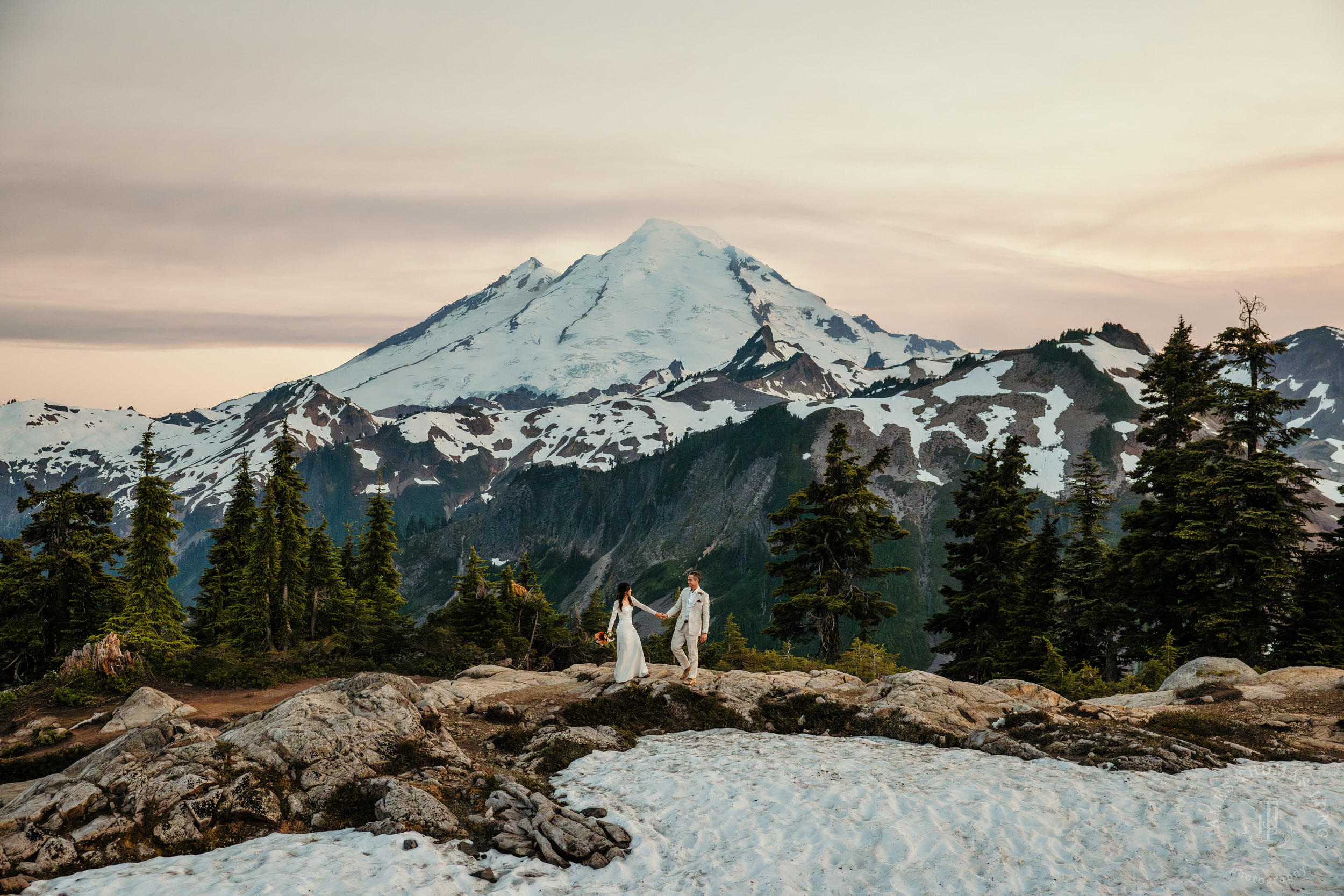 Mt Baker North Cascades adventure engagement by Seattle adventure elopement photographer James Thomas Long Photography