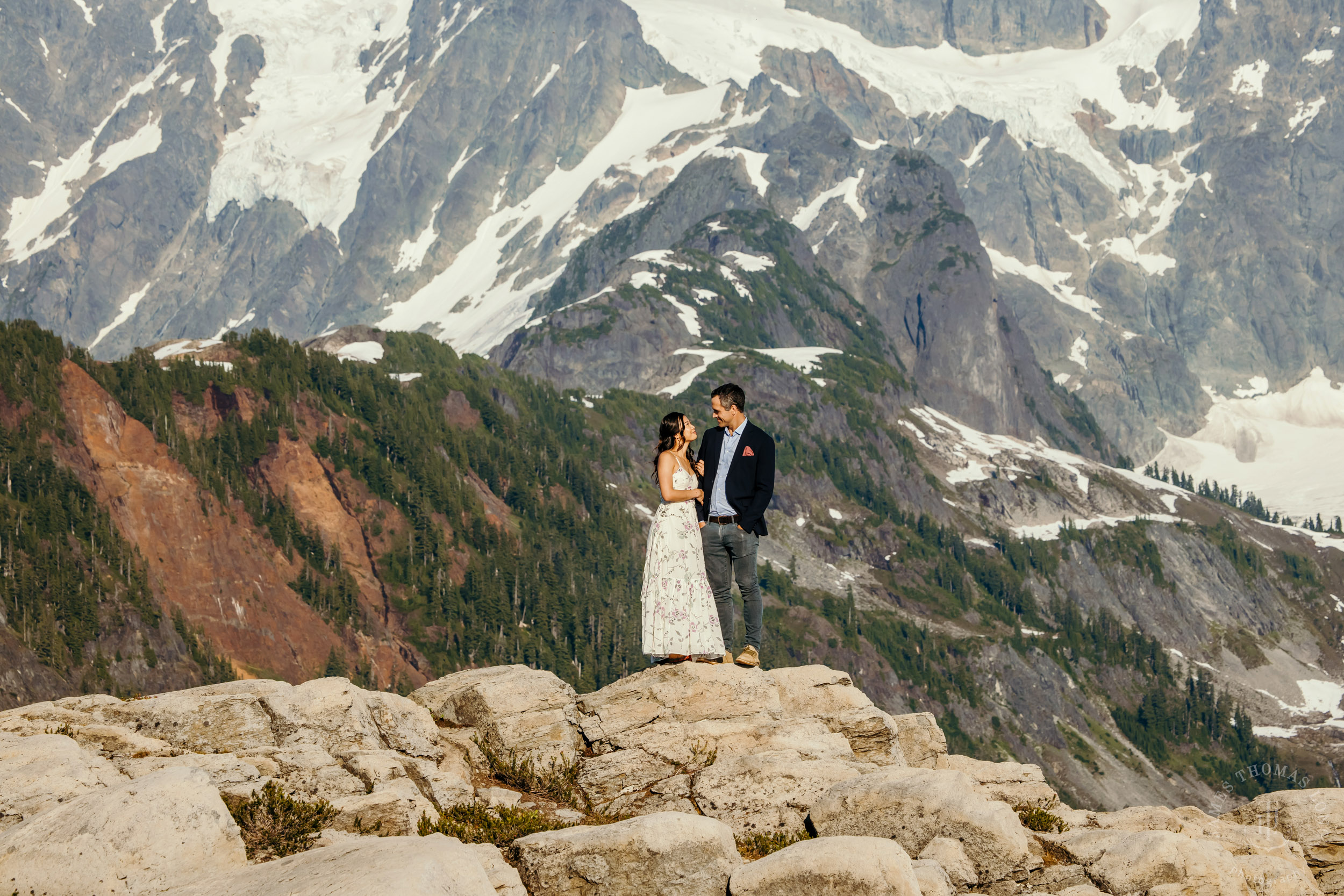 Mt Baker North Cascades adventure engagement by Seattle adventure elopement photographer James Thomas Long Photography