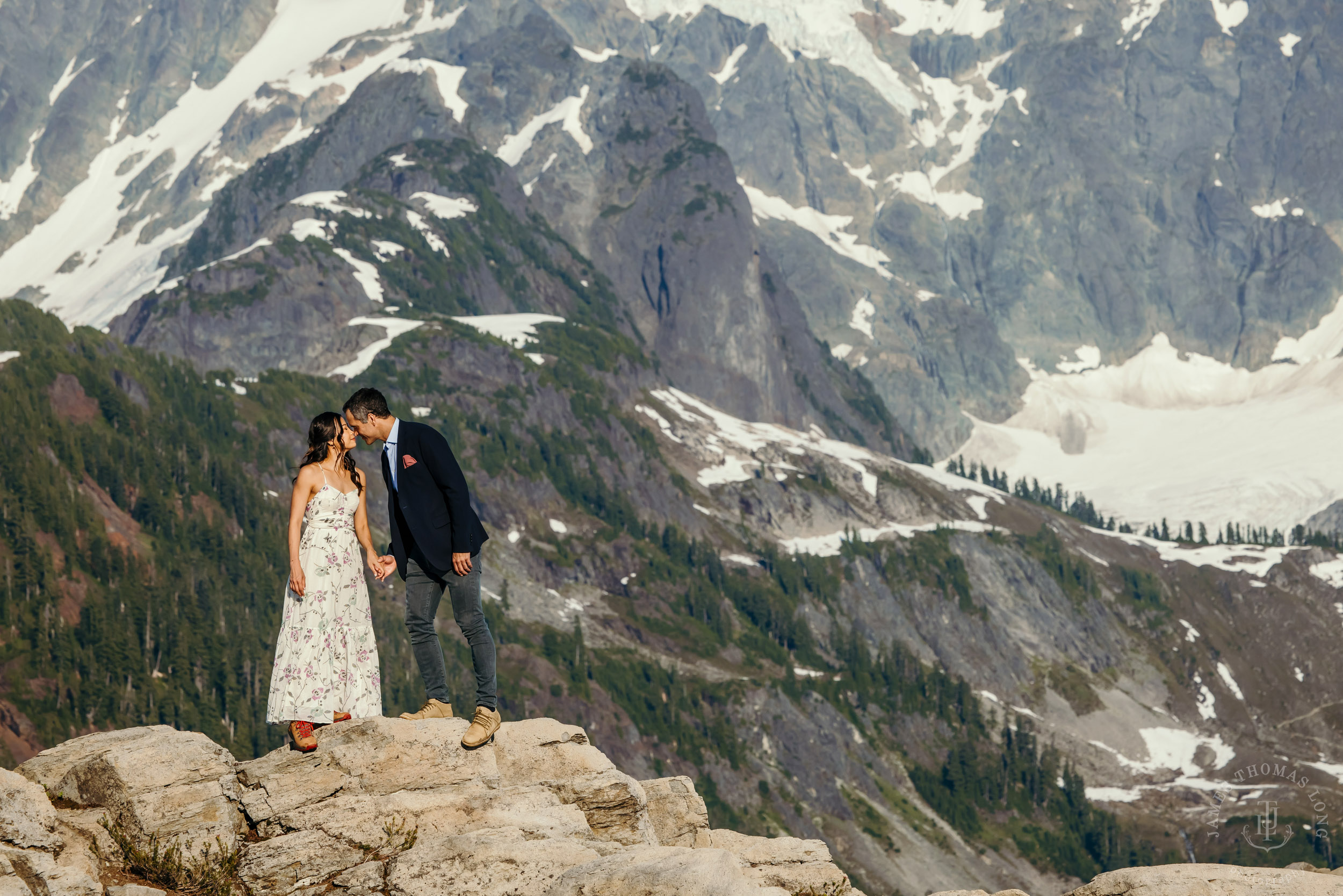 Mt Baker North Cascades adventure engagement by Seattle adventure elopement photographer James Thomas Long Photography