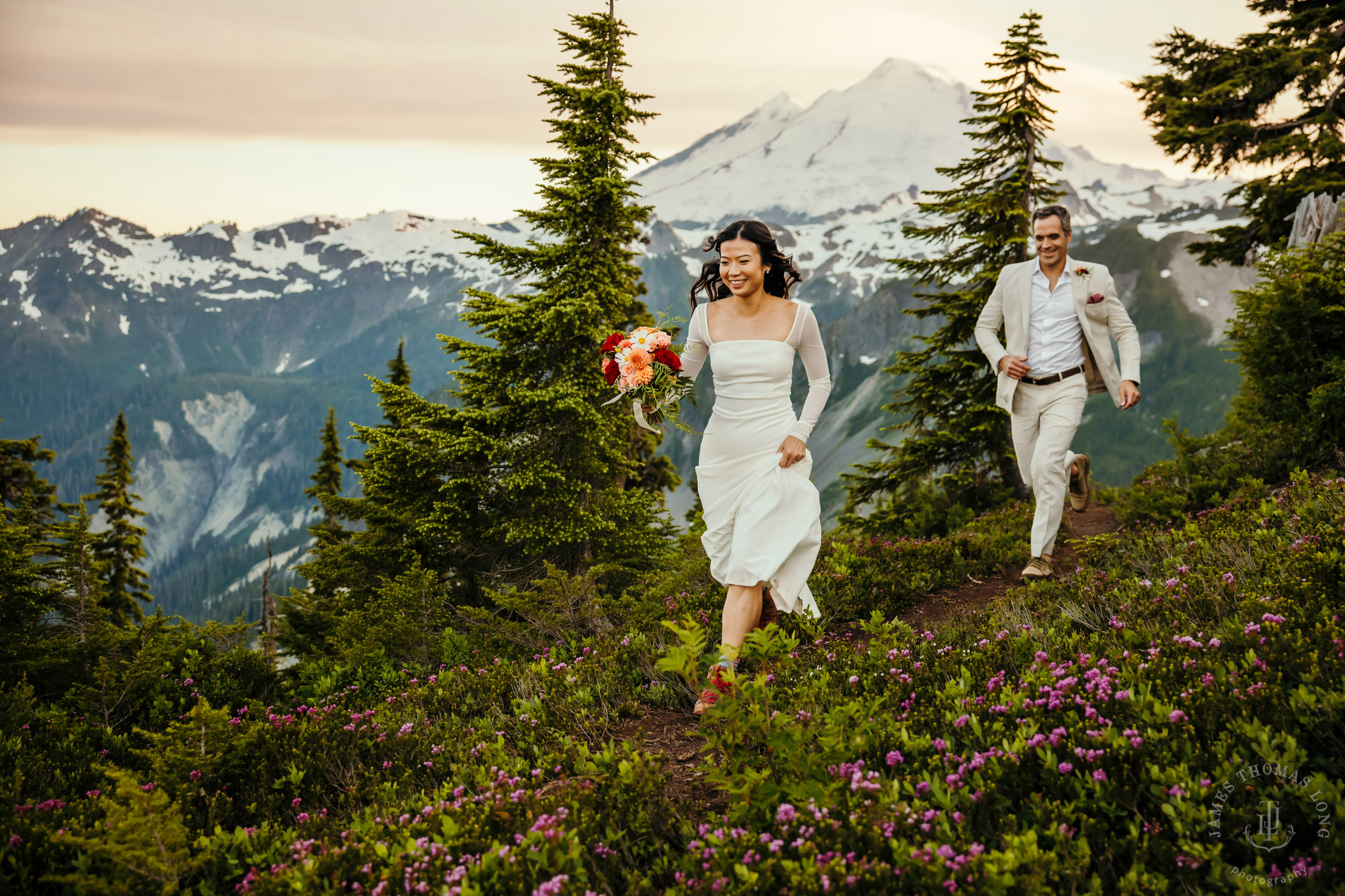 Mt Baker North Cascades adventure engagement by Seattle adventure elopement photographer James Thomas Long Photography