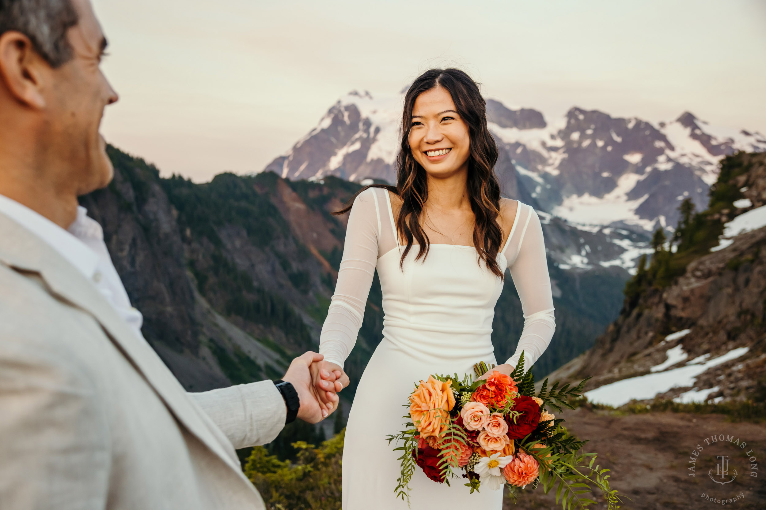 Mt Baker North Cascades adventure engagement by Seattle adventure elopement photographer James Thomas Long Photography