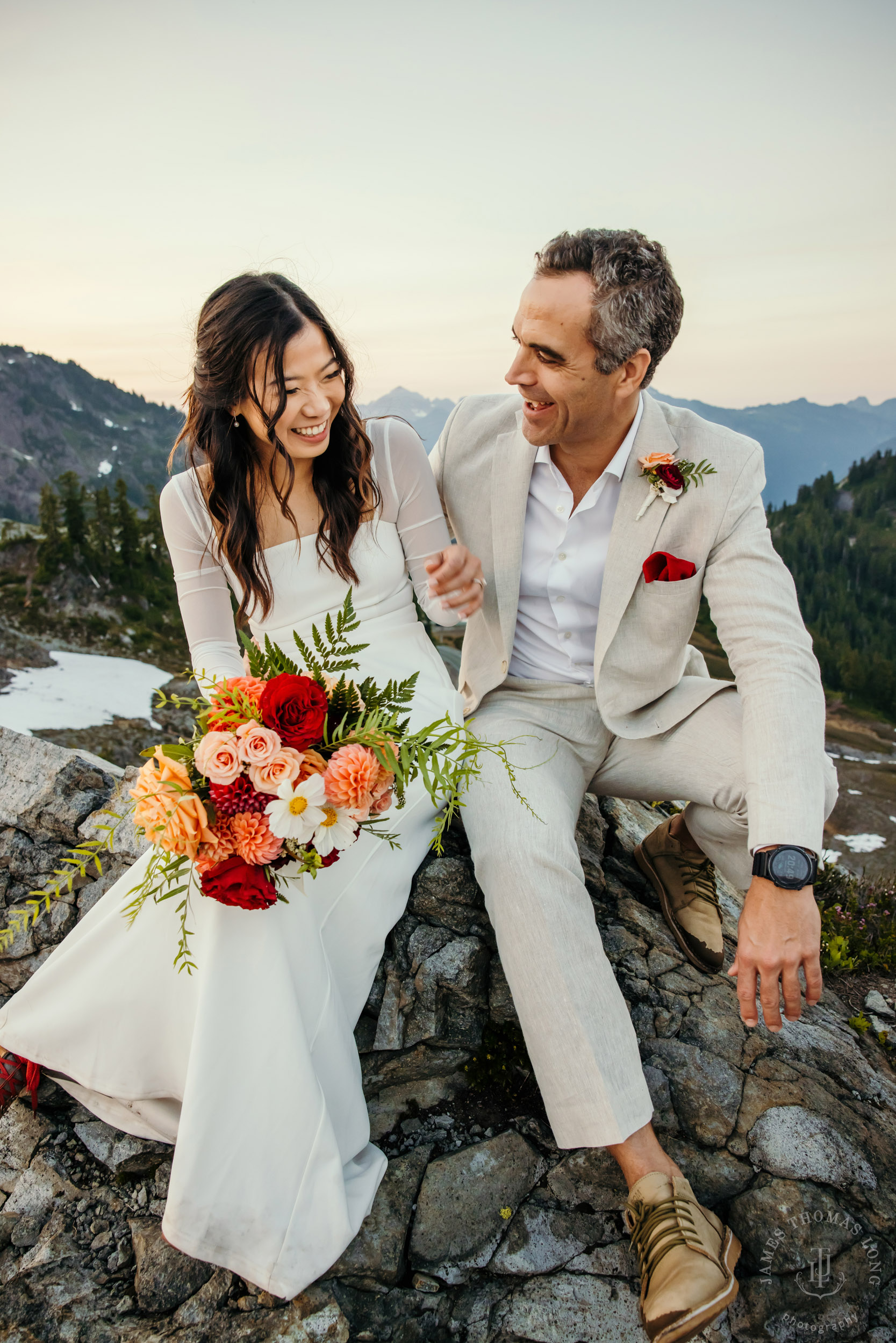 Mt Baker North Cascades adventure engagement by Seattle adventure elopement photographer James Thomas Long Photography