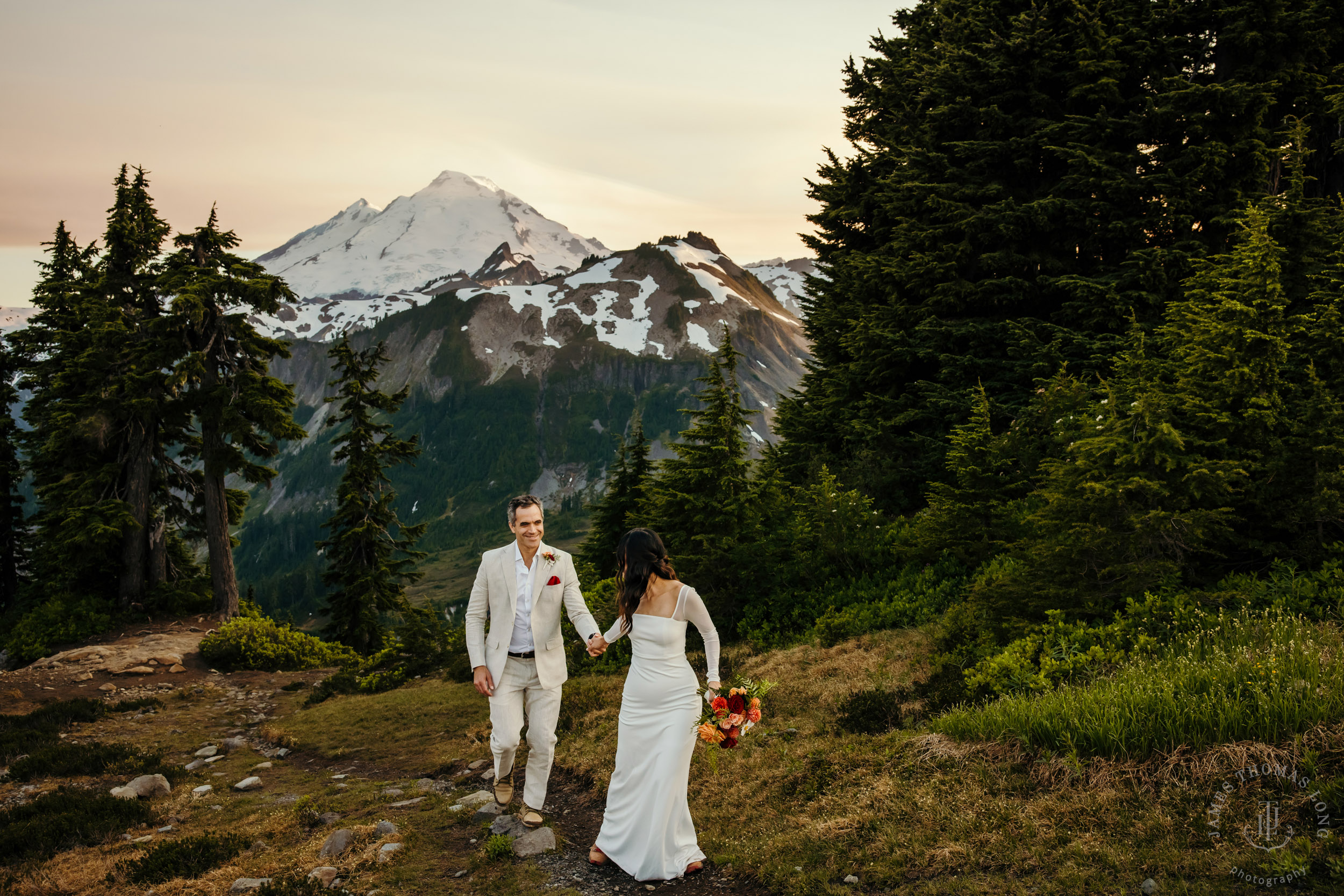 Mt Baker North Cascades adventure engagement by Seattle adventure elopement photographer James Thomas Long Photography