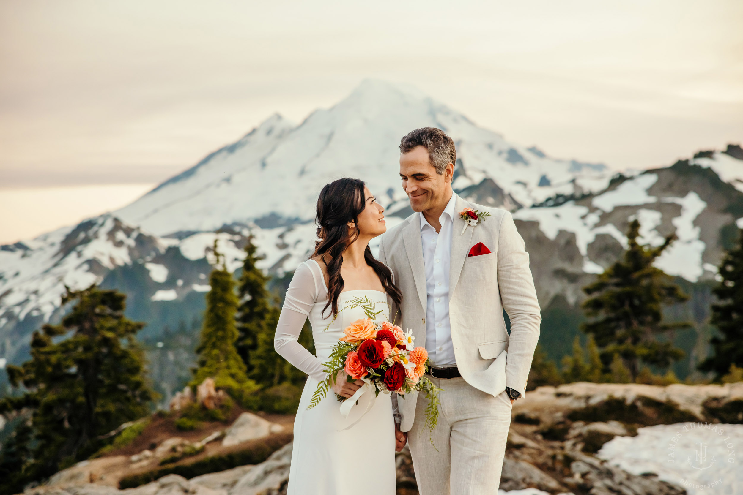 Mt Baker North Cascades adventure engagement by Seattle adventure elopement photographer James Thomas Long Photography