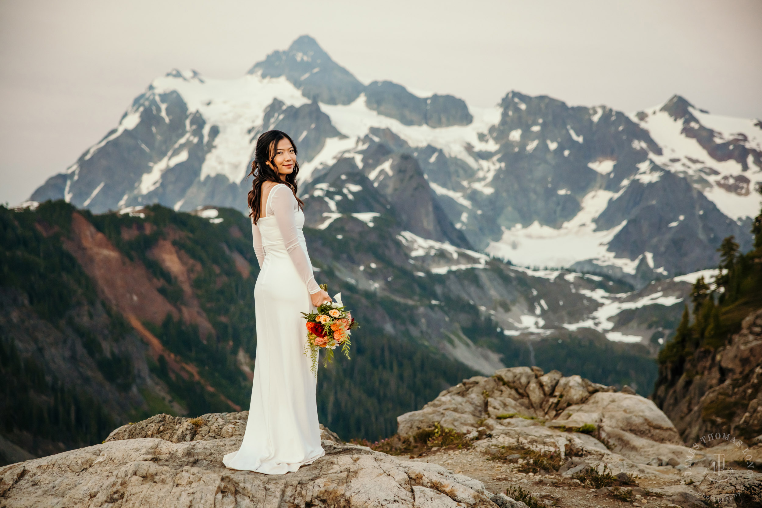 Mt Baker North Cascades adventure engagement by Seattle adventure elopement photographer James Thomas Long Photography