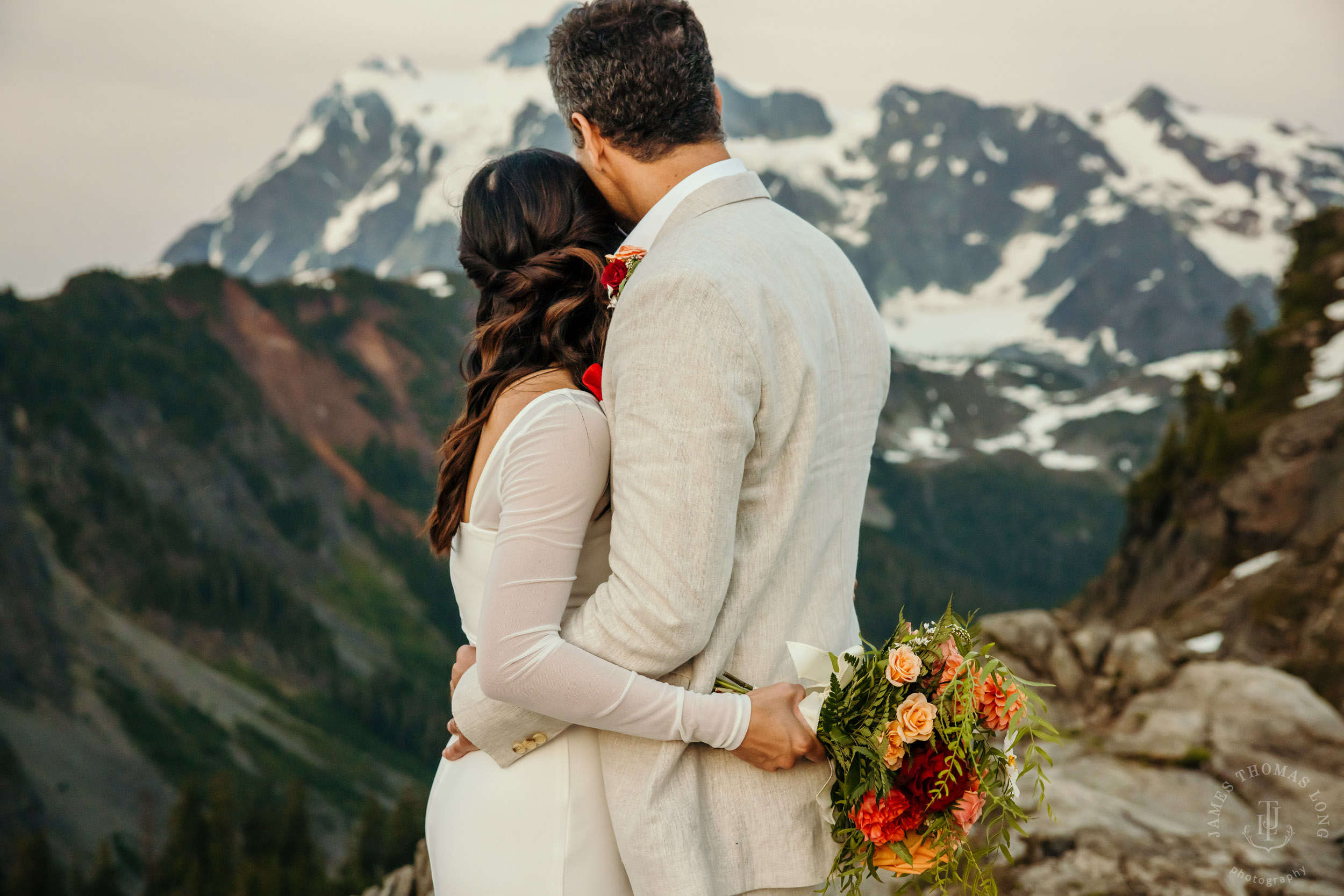 Mt Baker North Cascades adventure engagement by Seattle adventure elopement photographer James Thomas Long Photography