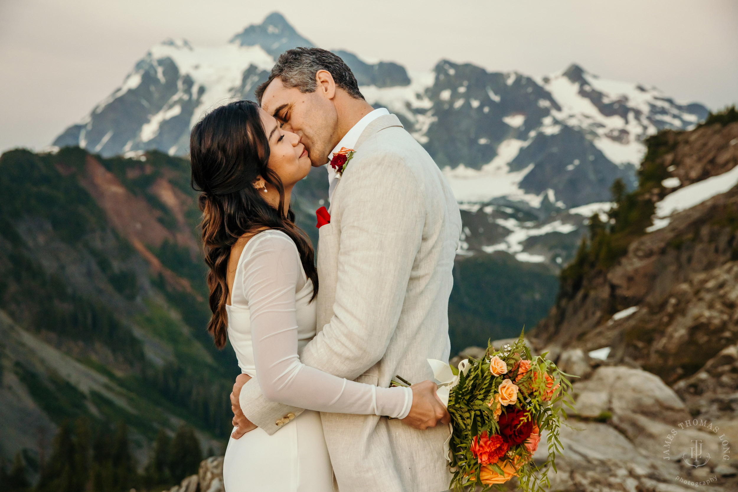 Mt Baker North Cascades adventure engagement by Seattle adventure elopement photographer James Thomas Long Photography