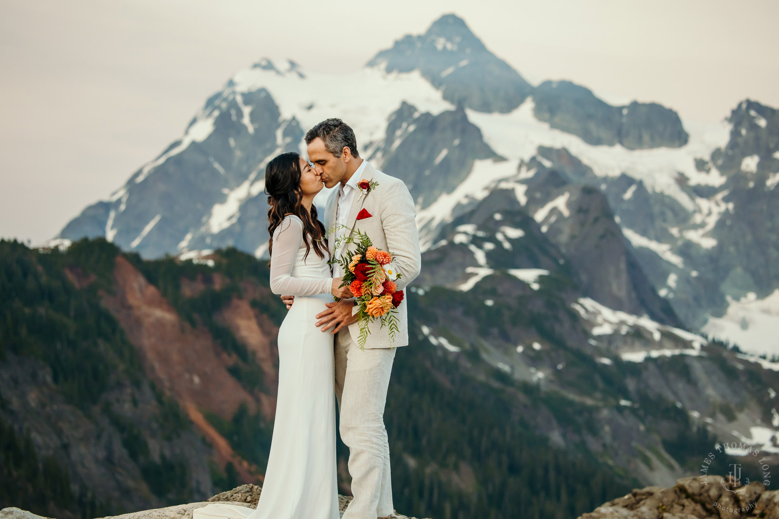 Mt Baker North Cascades adventure engagement by Seattle adventure elopement photographer James Thomas Long Photography