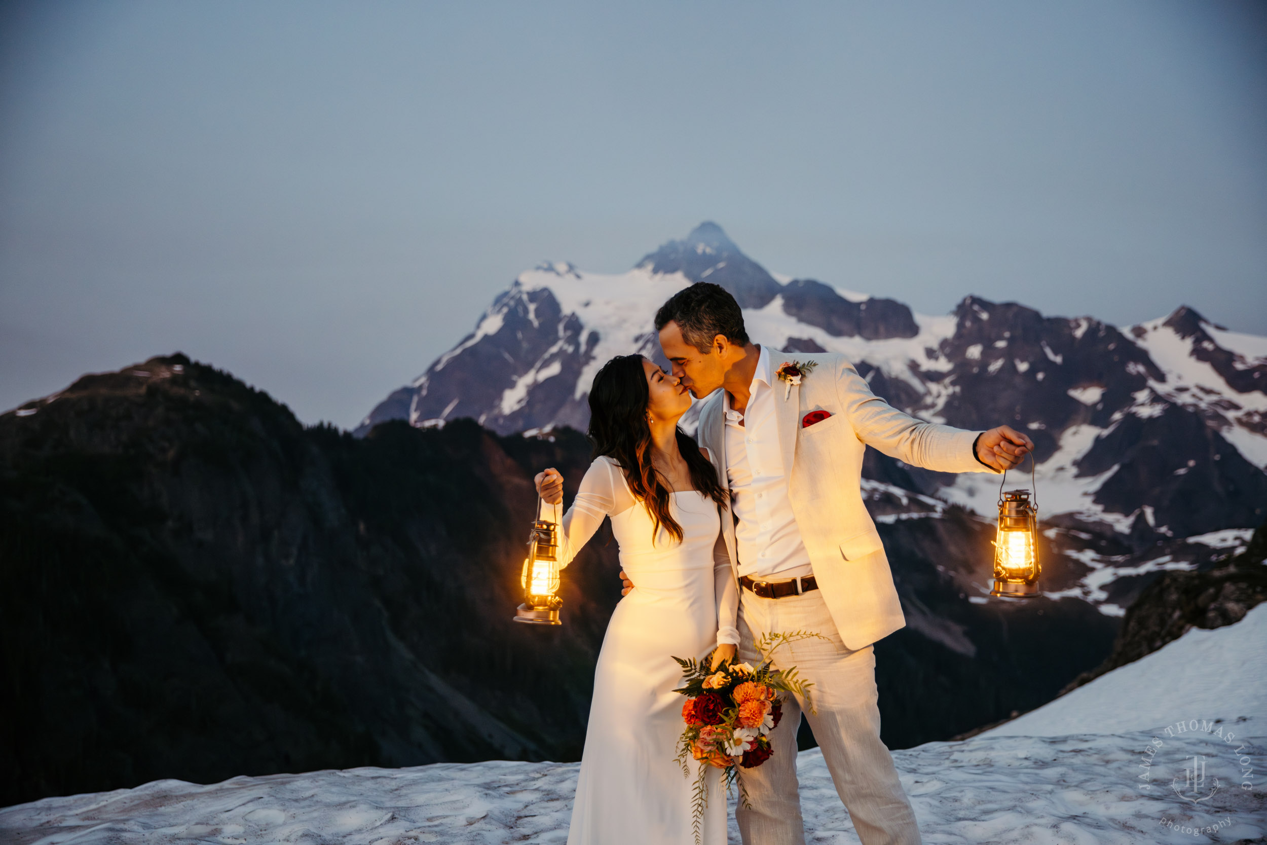 Mt Baker North Cascades adventure engagement by Seattle adventure elopement photographer James Thomas Long Photography