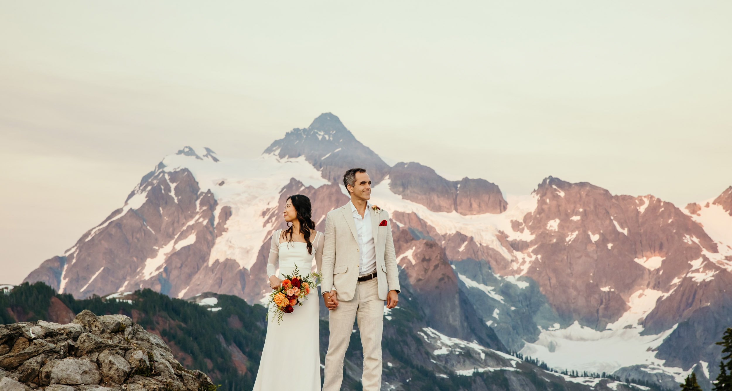 Mt Baker North Cascades adventure engagement by Seattle adventure elopement photographer James Thomas Long Photography