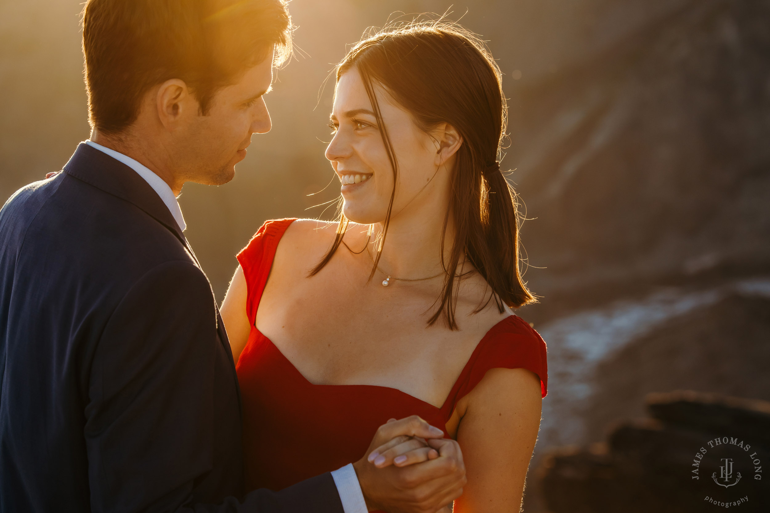 Mount Rainier adventure engagement session by Seattle adventure elopement photographer James Thomas Long Photography