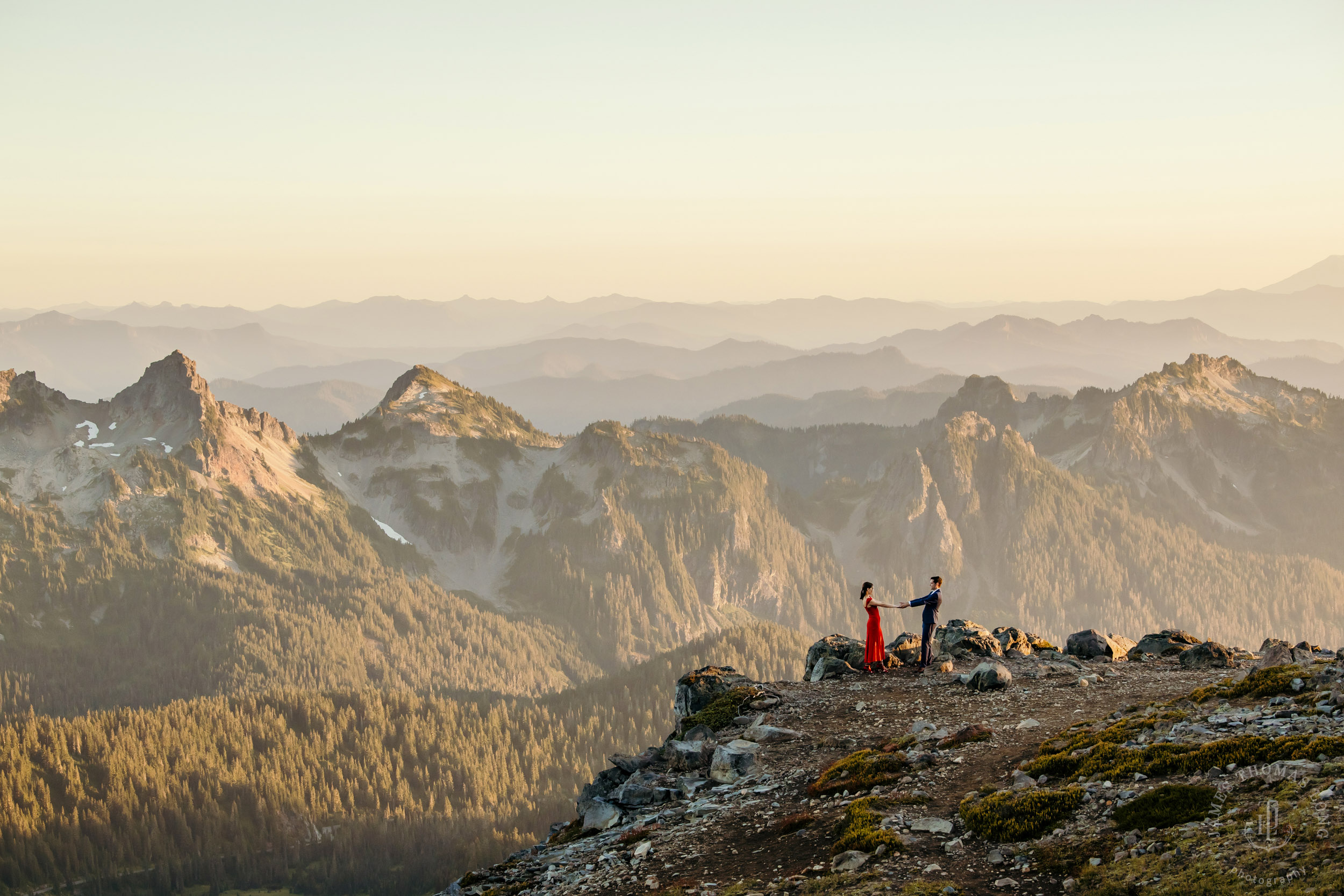 Mount Rainier adventure engagement session by Seattle adventure elopement photographer James Thomas Long Photography