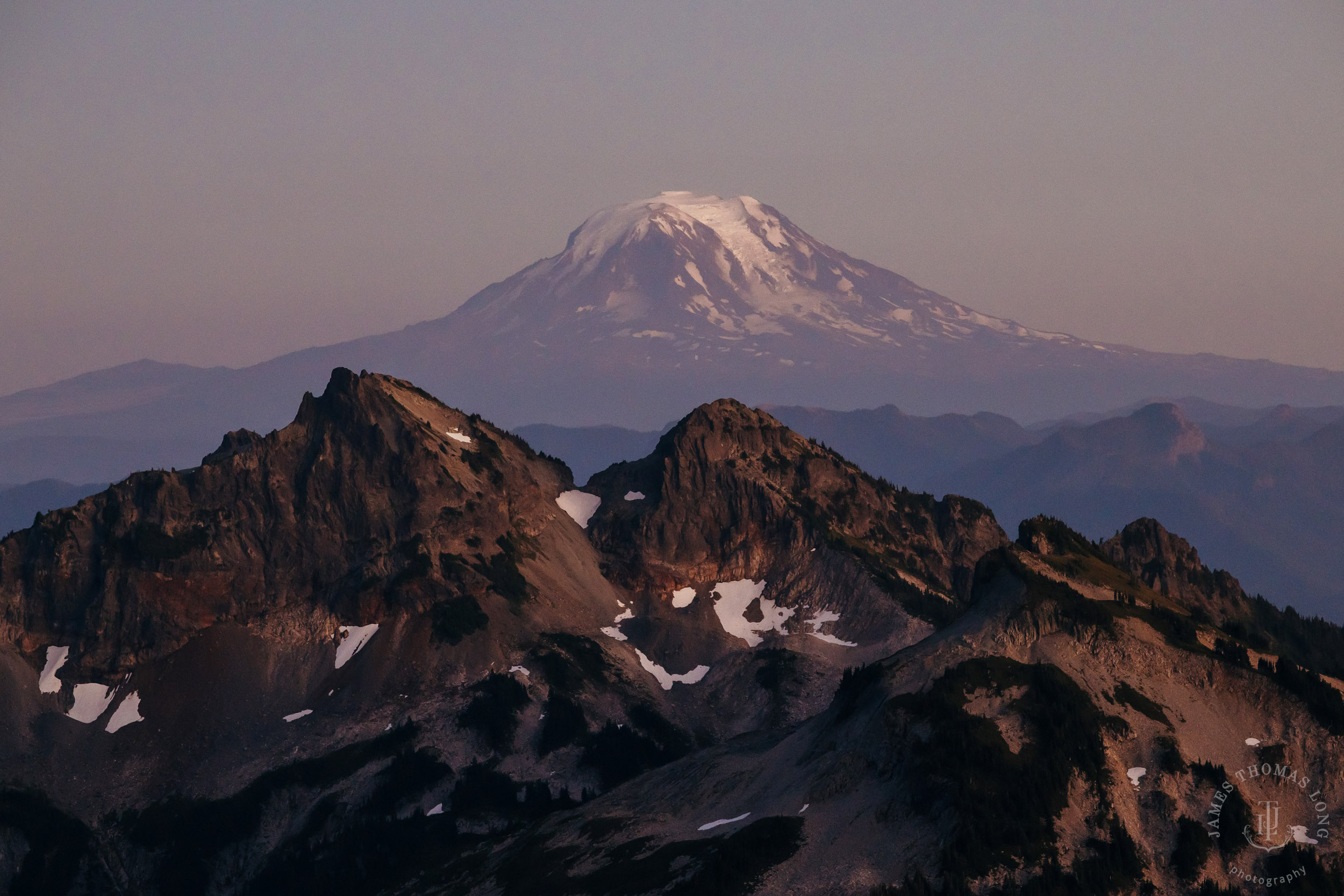 Mount Rainier adventure engagement session by Seattle adventure elopement photographer James Thomas Long Photography