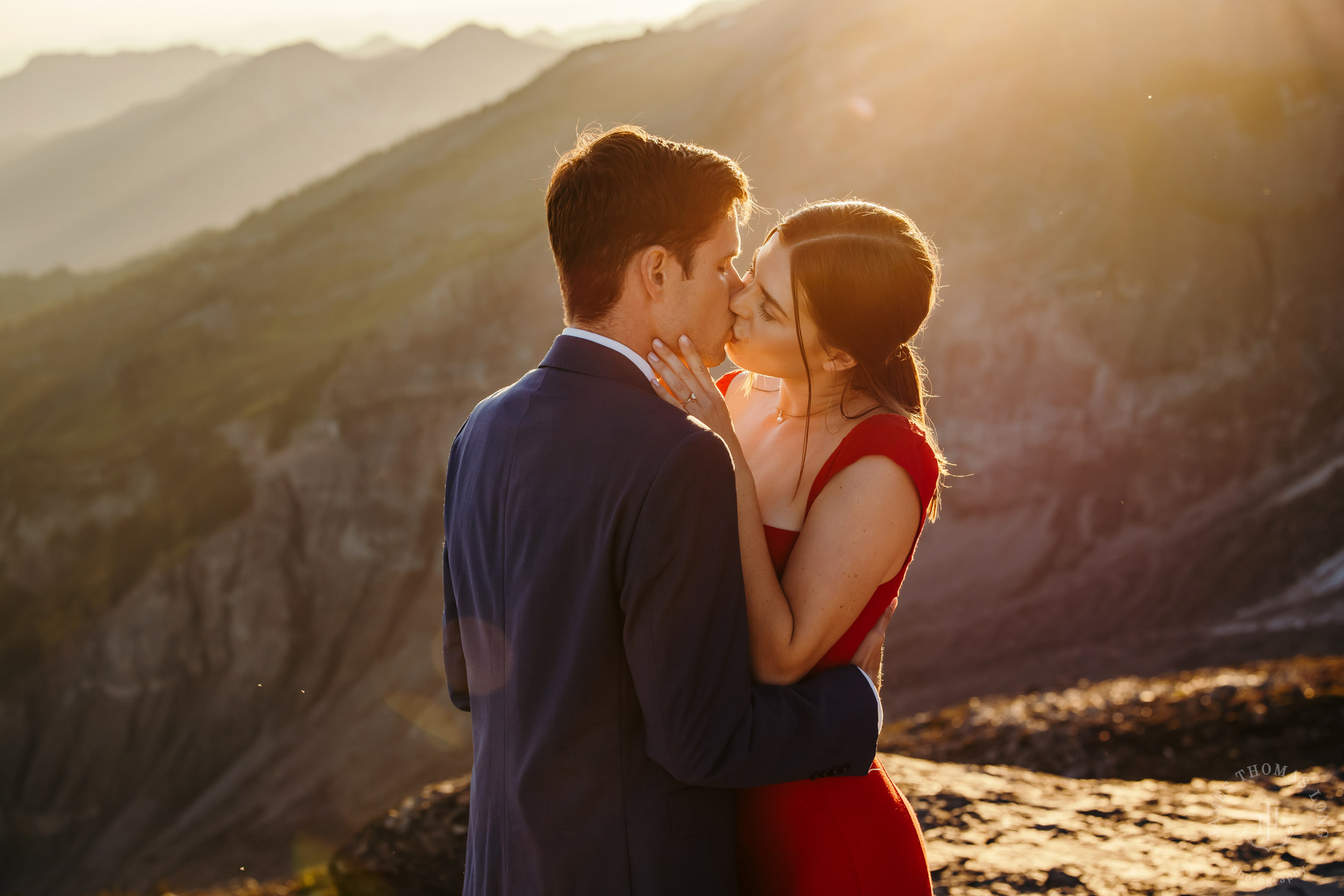 Mount Rainier adventure engagement session by Seattle adventure elopement photographer James Thomas Long Photography