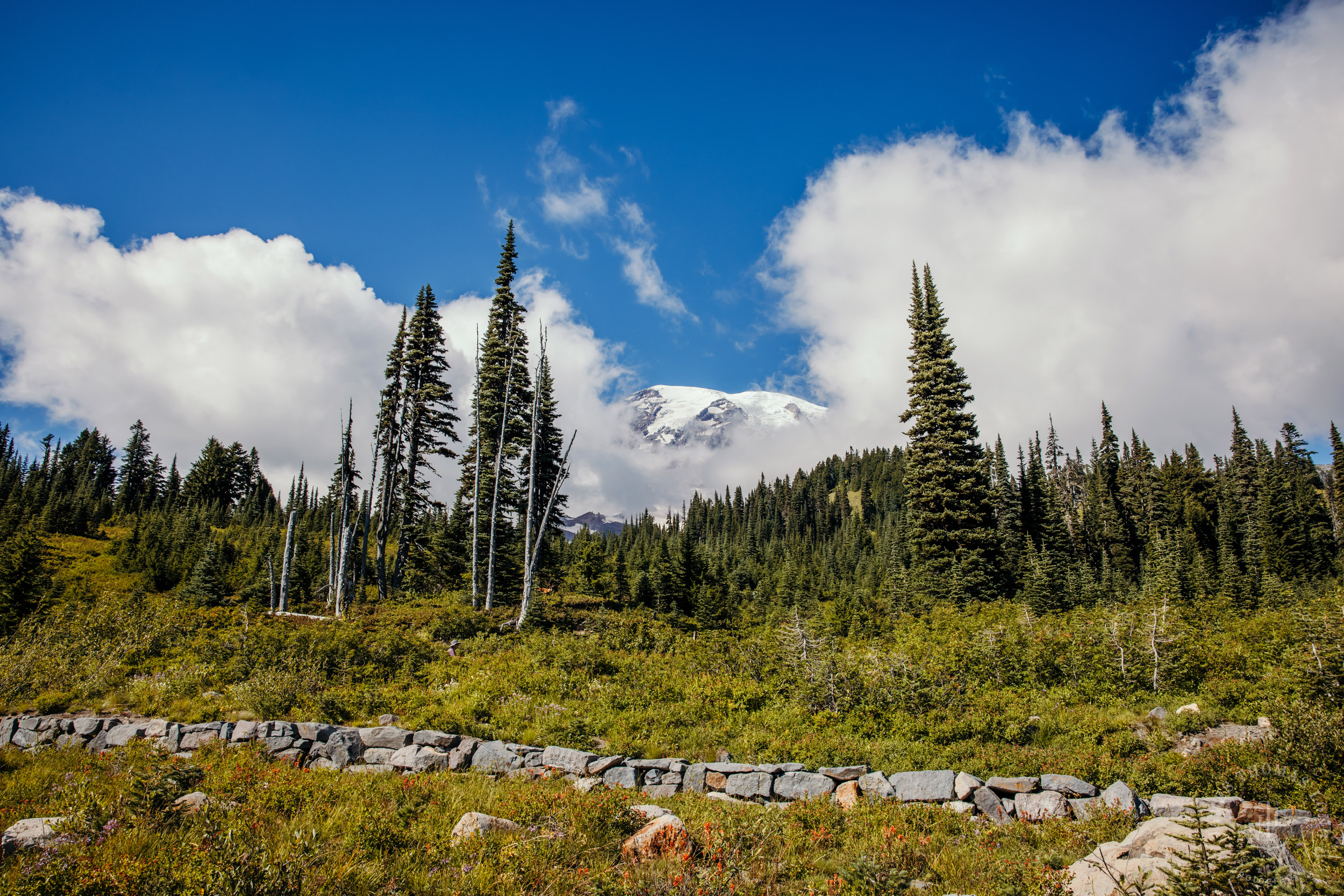 Mount Rainier adventure engagement session by Seattle adventure elopement photographer James Thomas Long Photography