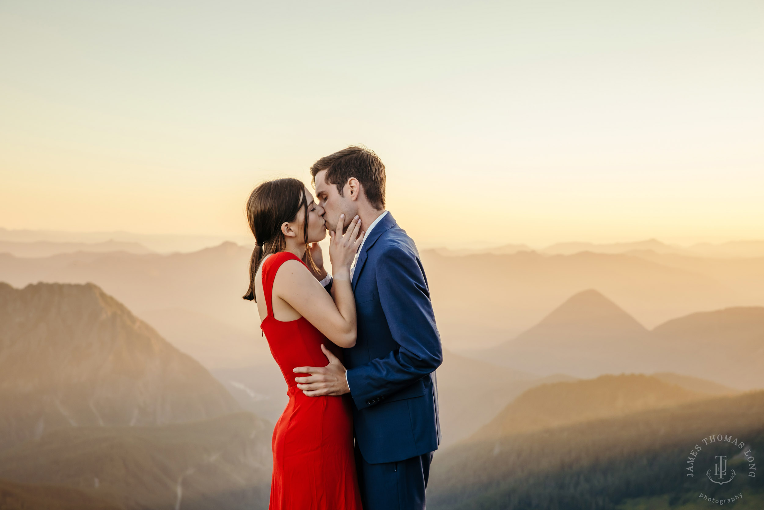 Mount Rainier adventure engagement session by Seattle adventure elopement photographer James Thomas Long Photography