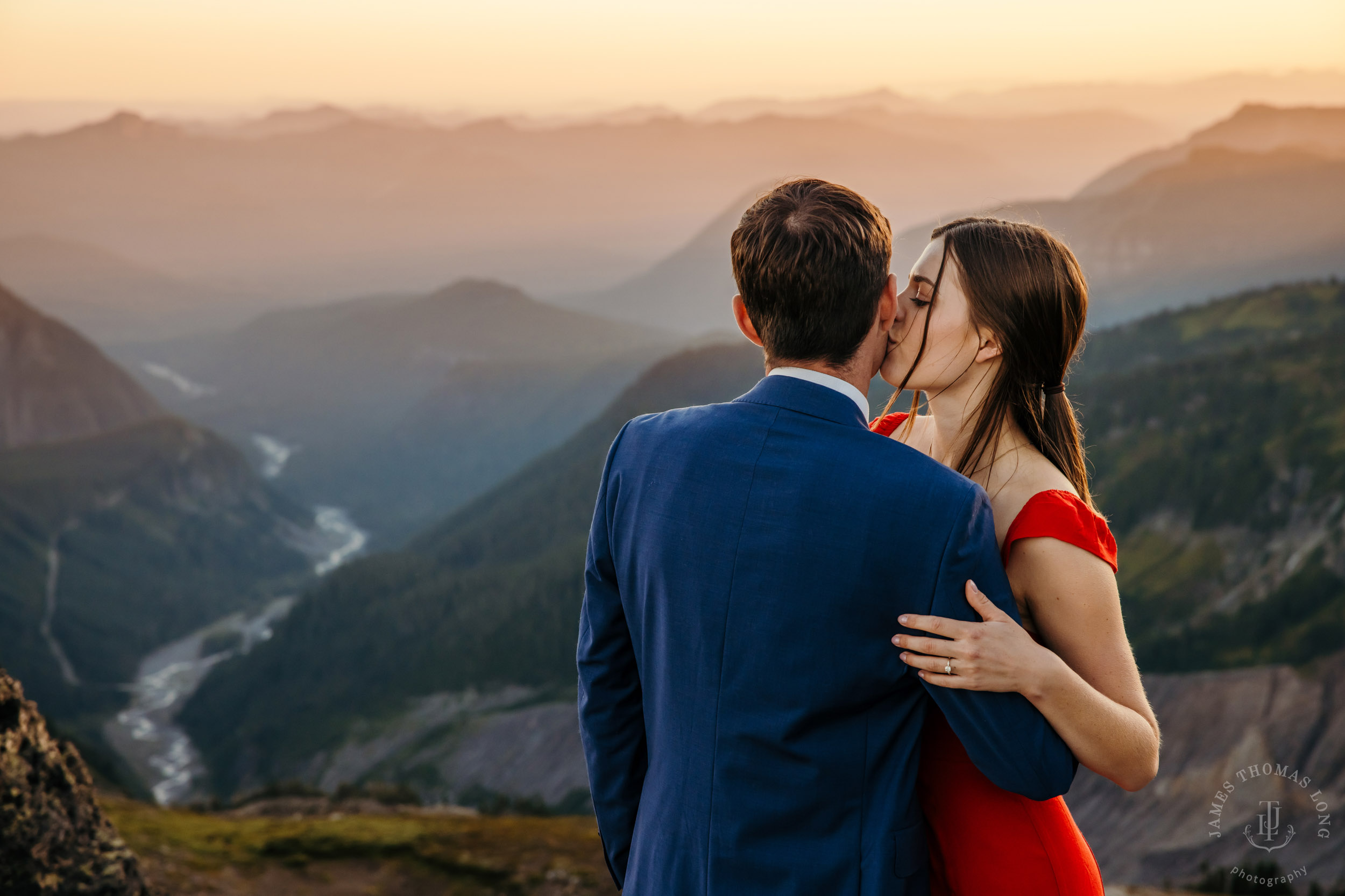 Mount Rainier adventure engagement session by Seattle adventure elopement photographer James Thomas Long Photography