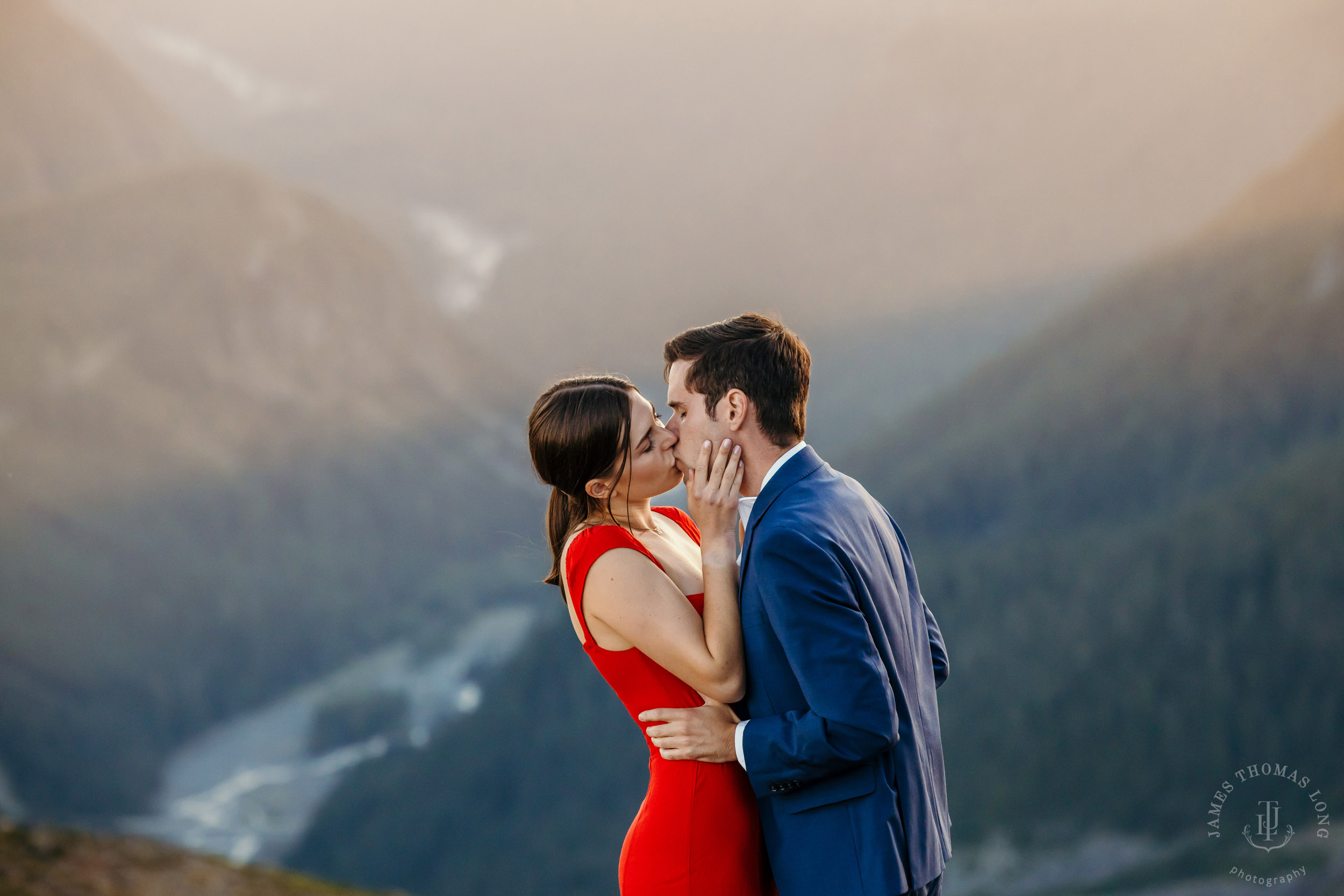 Mount Rainier adventure engagement session by Seattle adventure elopement photographer James Thomas Long Photography