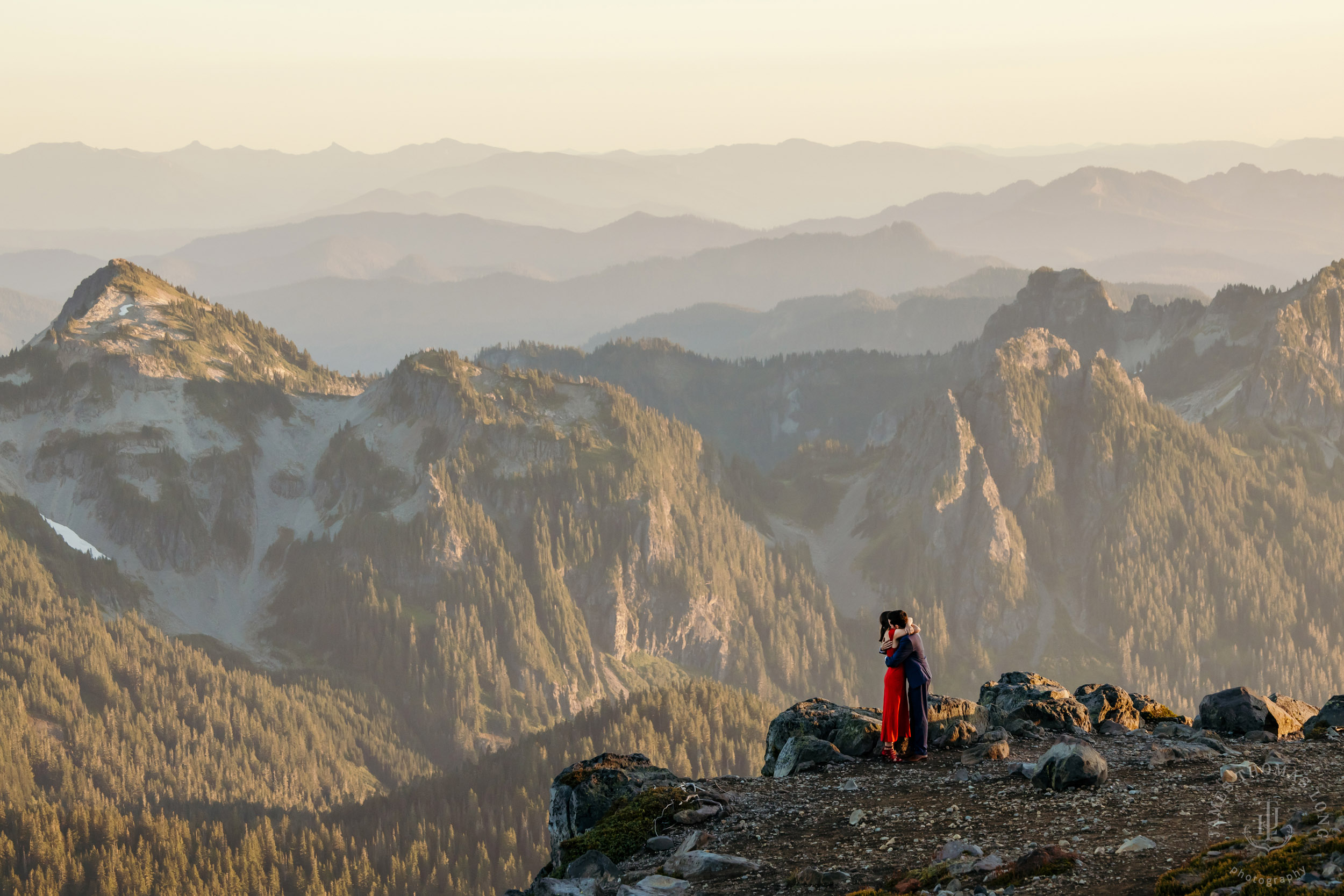 Mount Rainier adventure engagement session by Seattle adventure elopement photographer James Thomas Long Photography