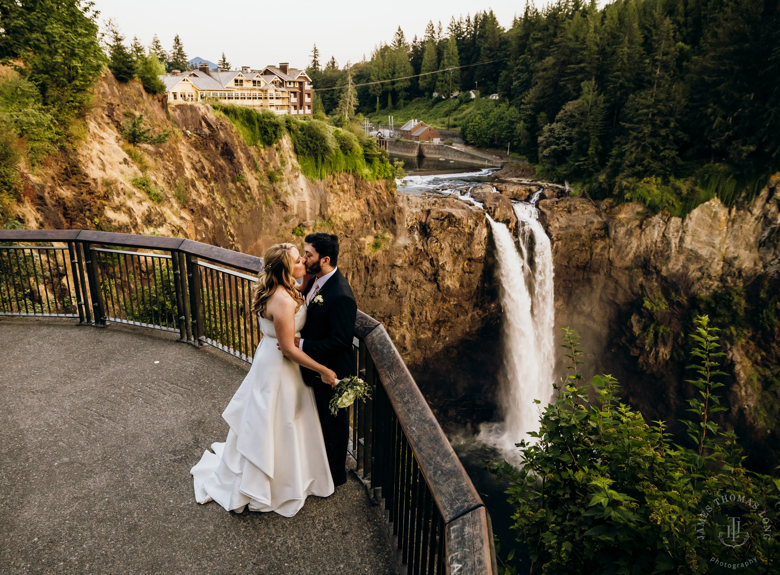 Salish Lodge & Spa Snoqualmie intimate wedding by Snoqualmie wedding photographer James Thomas Long Photography