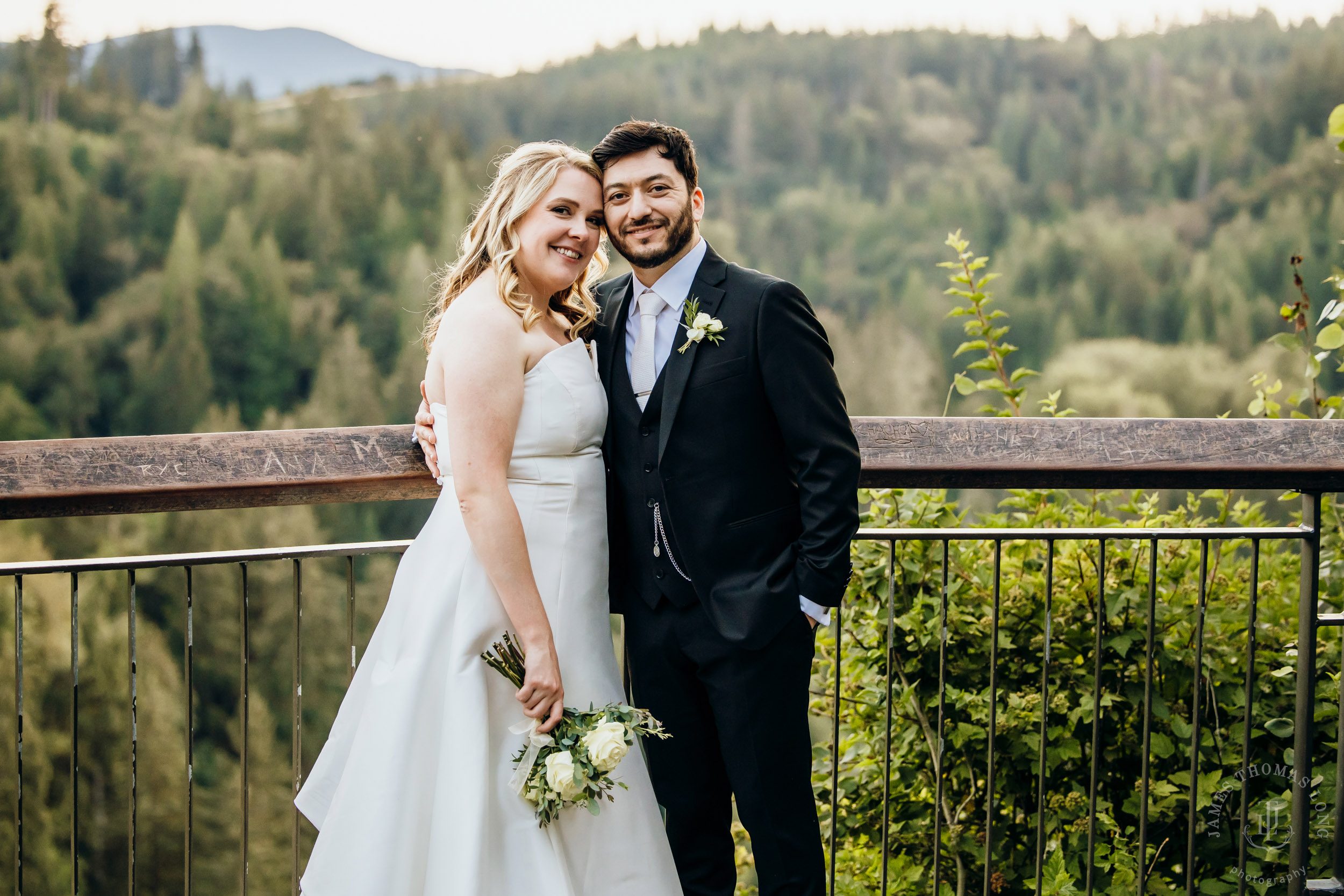 Salish Lodge & Spa Snoqualmie intimate wedding by Snoqualmie wedding photographer James Thomas Long Photography