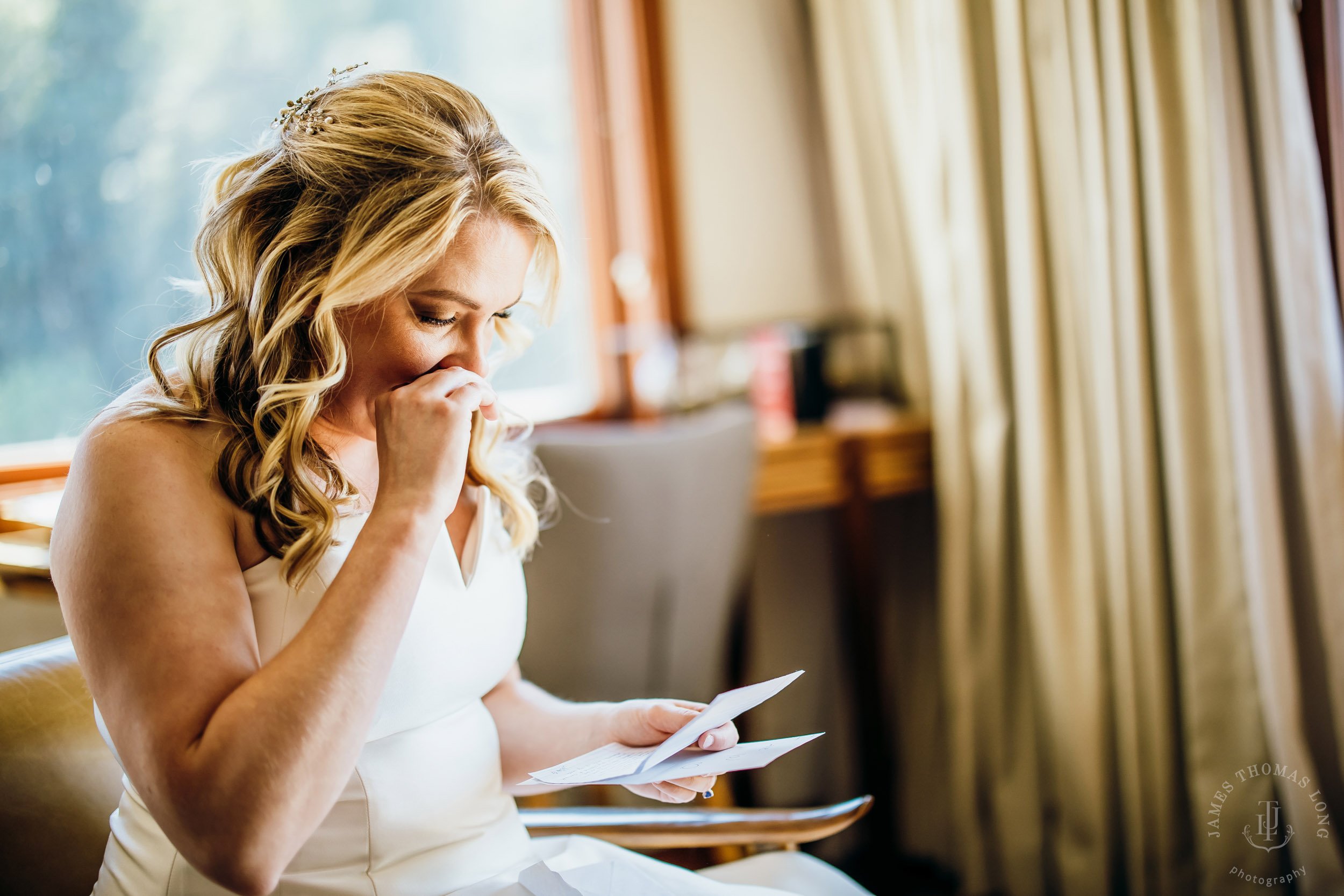 Salish Lodge & Spa Snoqualmie intimate wedding by Snoqualmie wedding photographer James Thomas Long Photography