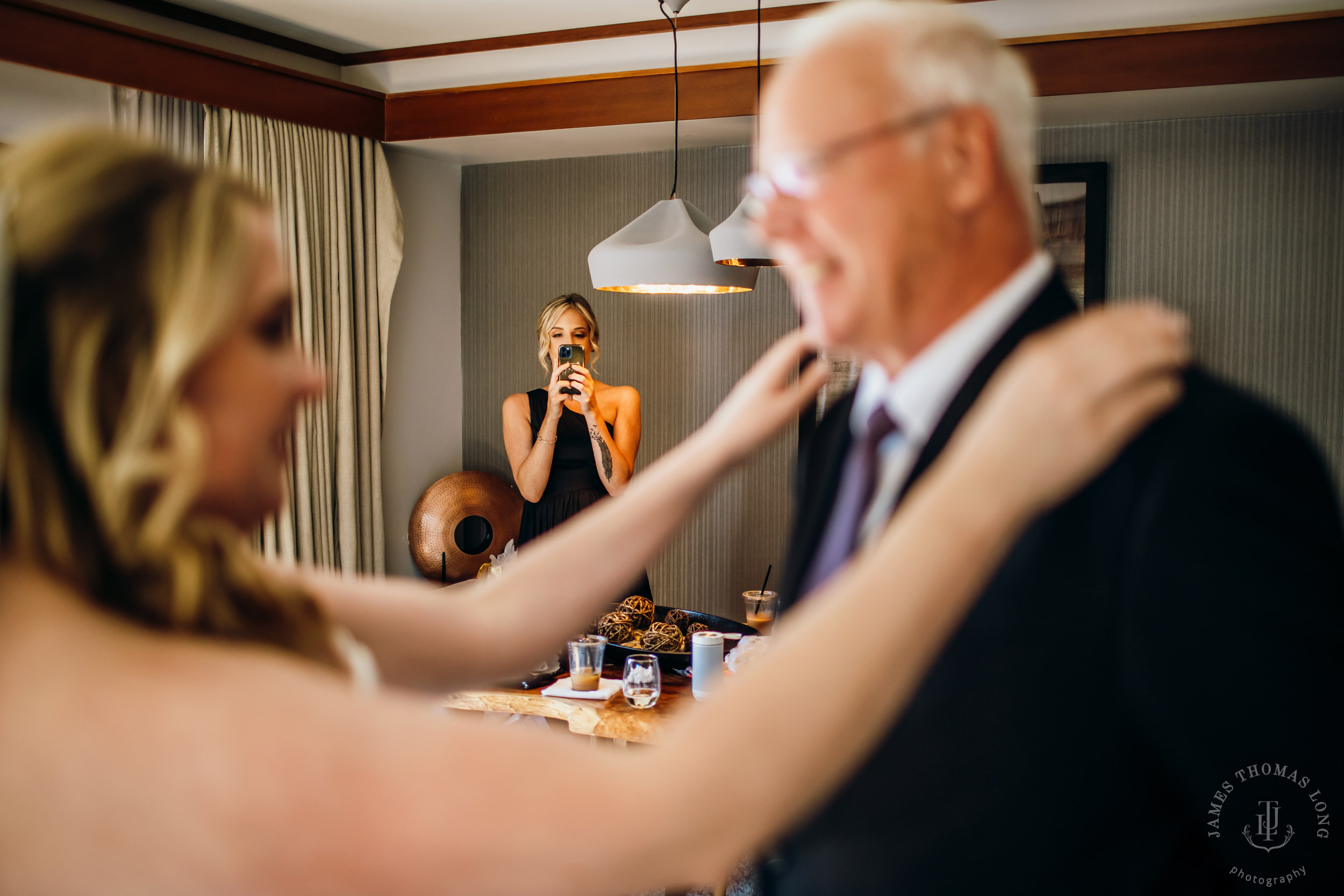 Salish Lodge & Spa Snoqualmie intimate wedding by Snoqualmie wedding photographer James Thomas Long Photography