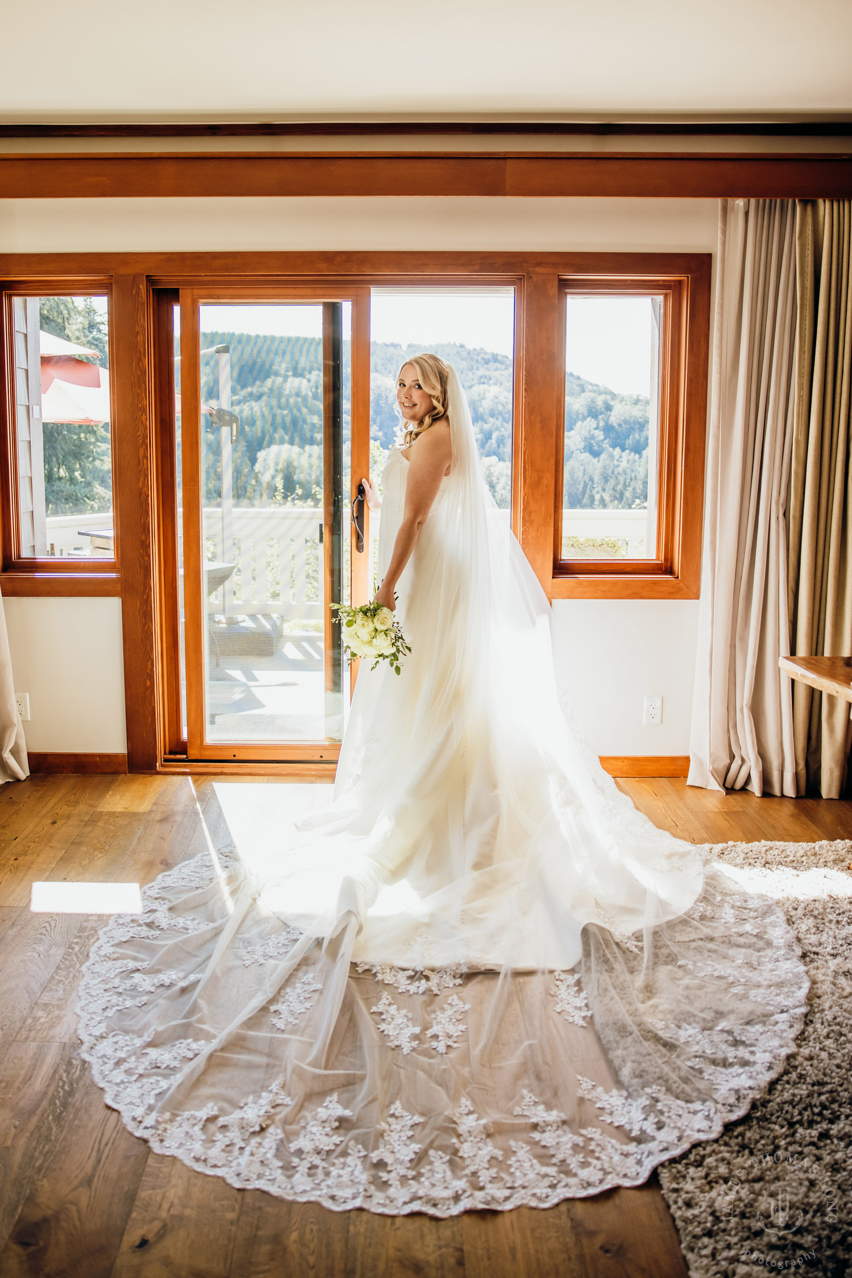 Salish Lodge & Spa Snoqualmie intimate wedding by Snoqualmie wedding photographer James Thomas Long Photography