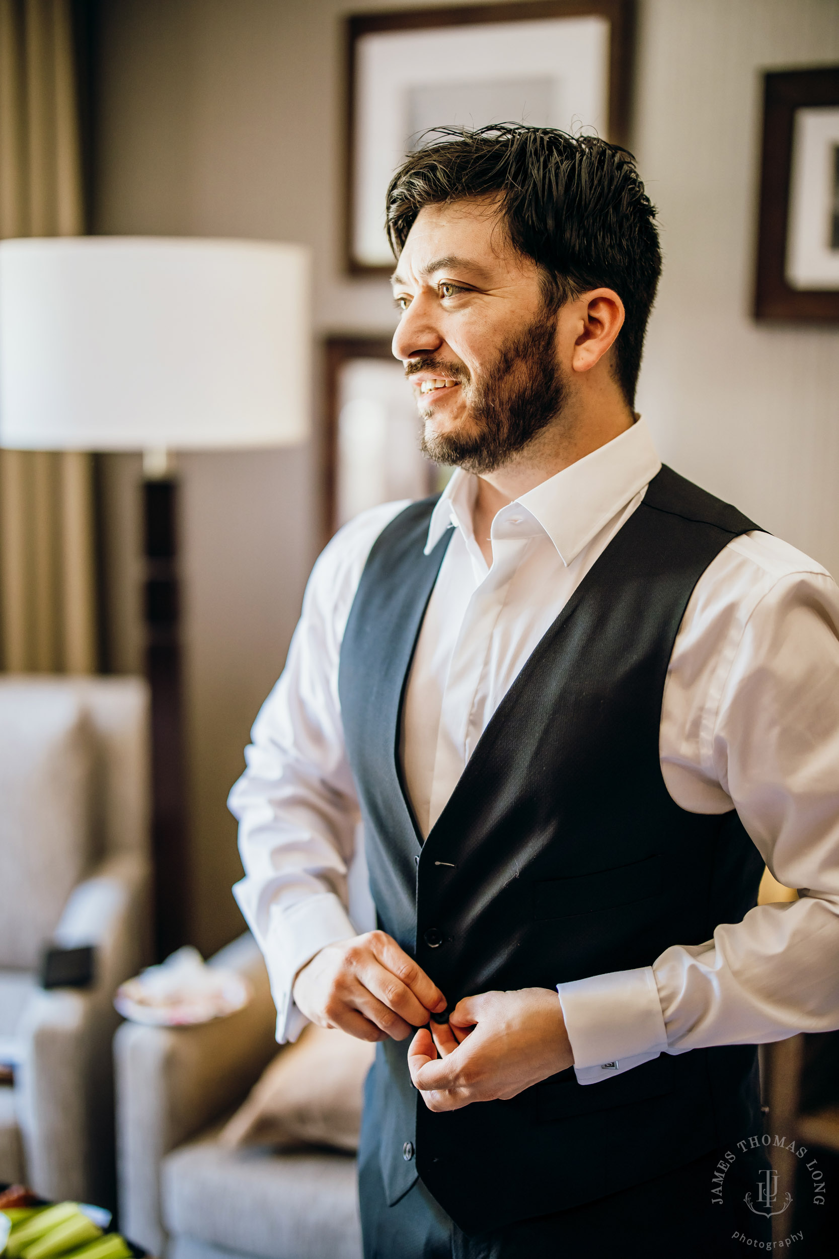 Salish Lodge & Spa Snoqualmie intimate wedding by Snoqualmie wedding photographer James Thomas Long Photography