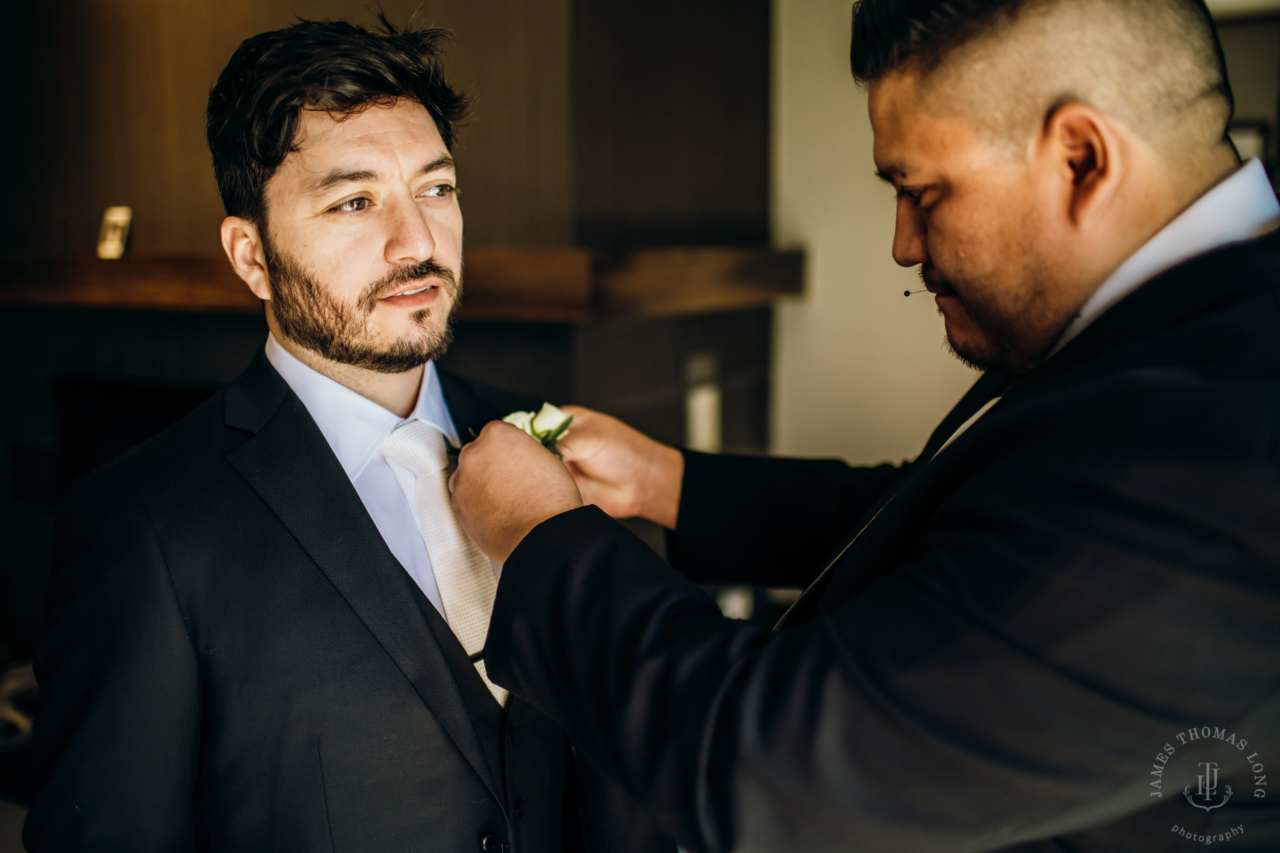 Salish Lodge & Spa Snoqualmie intimate wedding by Snoqualmie wedding photographer James Thomas Long Photography