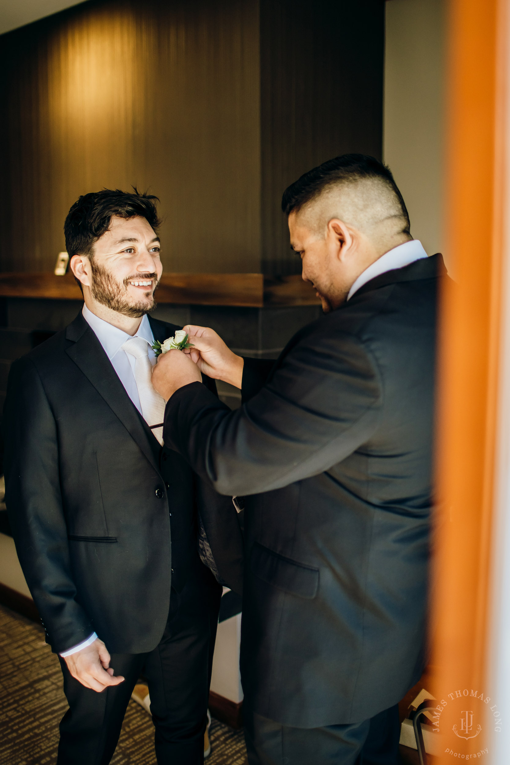 Salish Lodge & Spa Snoqualmie intimate wedding by Snoqualmie wedding photographer James Thomas Long Photography