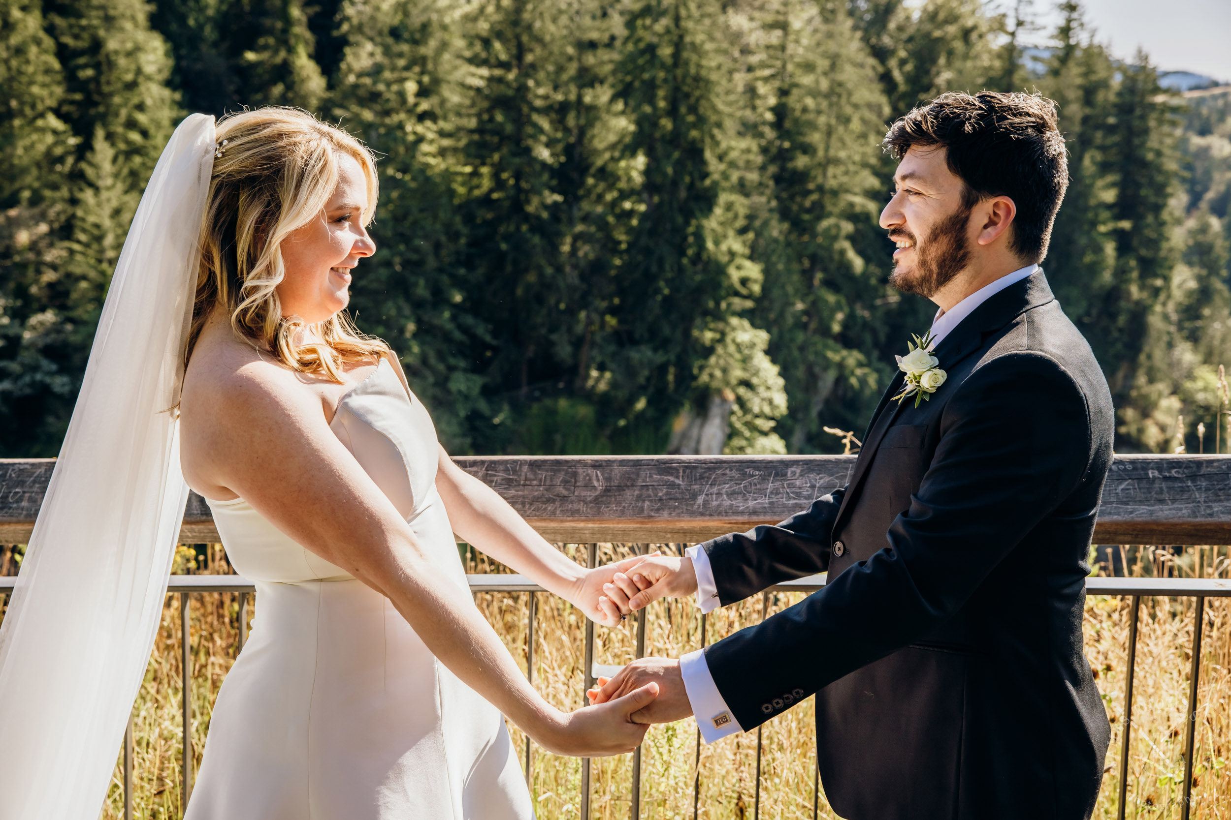 Salish Lodge & Spa Snoqualmie intimate wedding by Snoqualmie wedding photographer James Thomas Long Photography