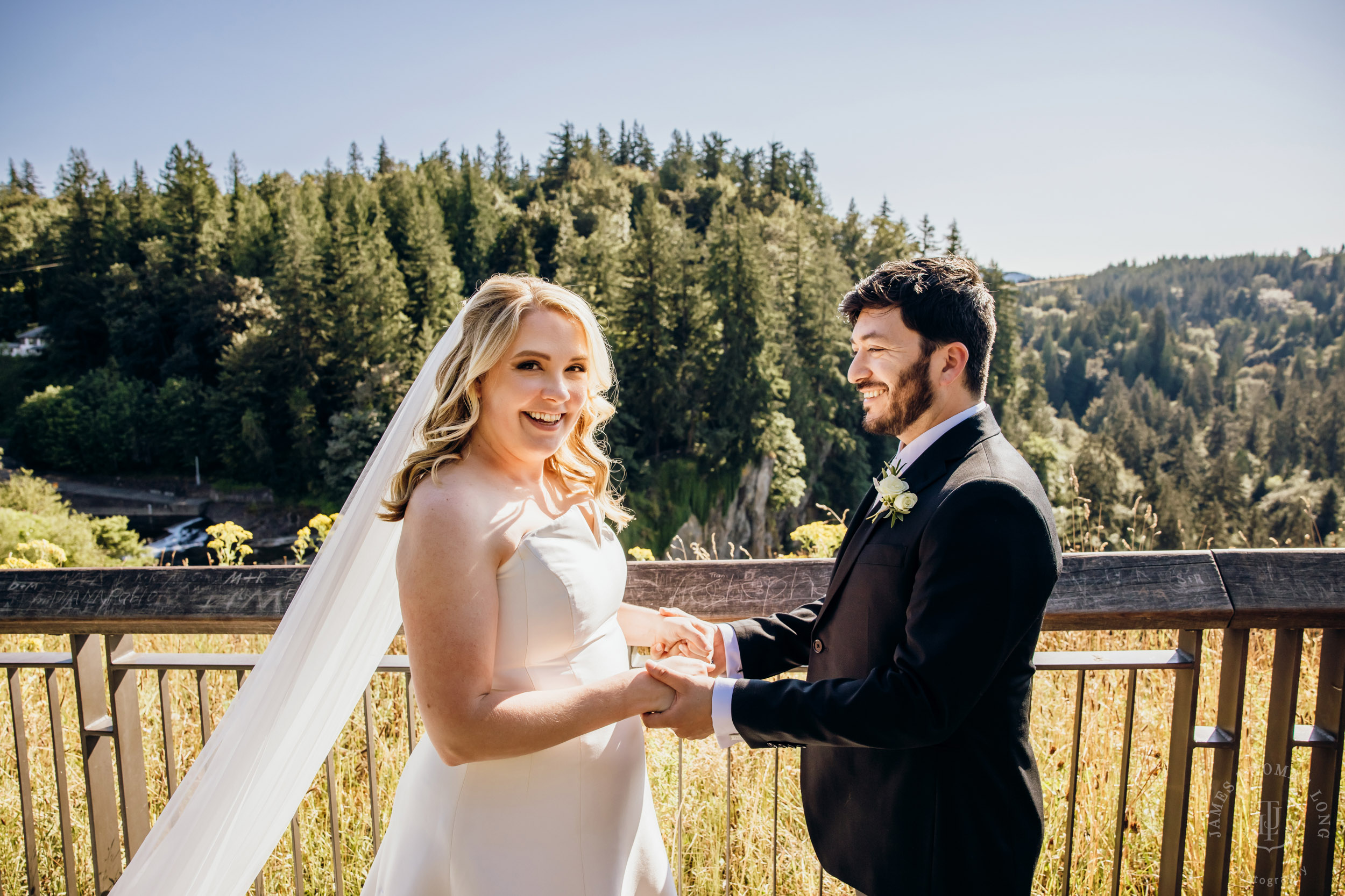 Salish Lodge & Spa Snoqualmie intimate wedding by Snoqualmie wedding photographer James Thomas Long Photography