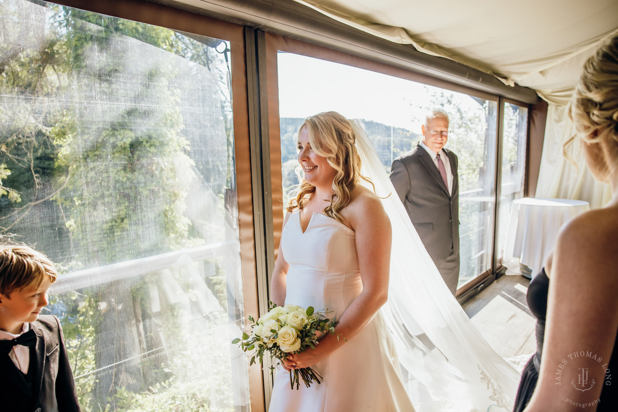 Salish Lodge & Spa Snoqualmie intimate wedding by Snoqualmie wedding photographer James Thomas Long Photography