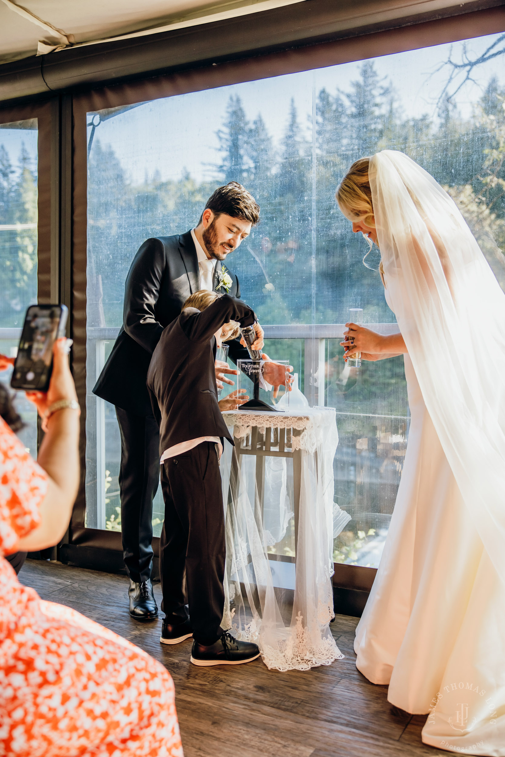 Salish Lodge & Spa Snoqualmie intimate wedding by Snoqualmie wedding photographer James Thomas Long Photography