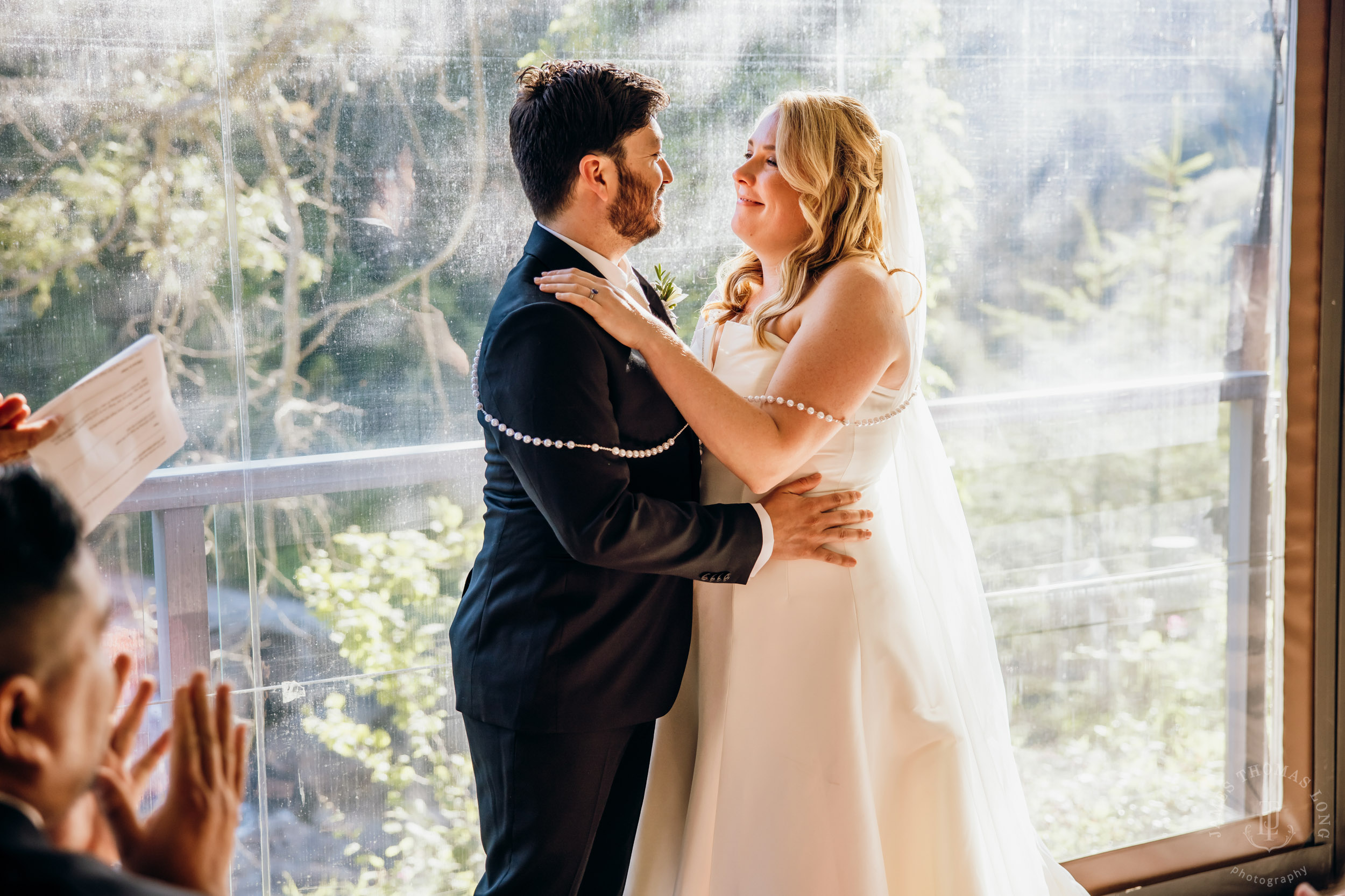 Salish Lodge & Spa Snoqualmie intimate wedding by Snoqualmie wedding photographer James Thomas Long Photography