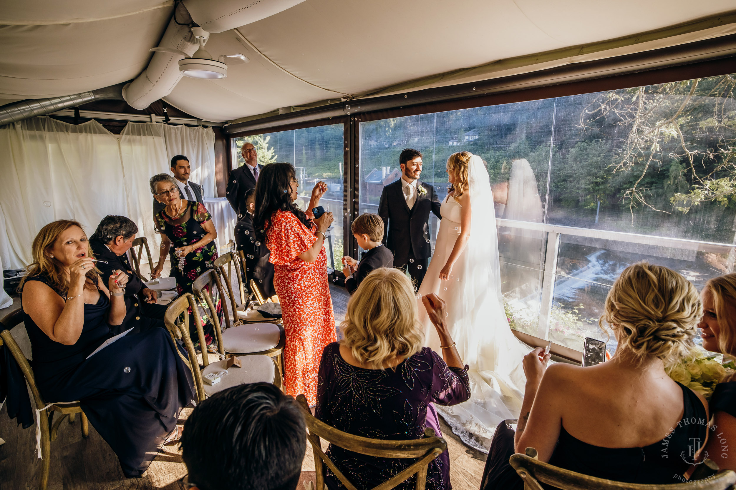 Salish Lodge & Spa Snoqualmie intimate wedding by Snoqualmie wedding photographer James Thomas Long Photography