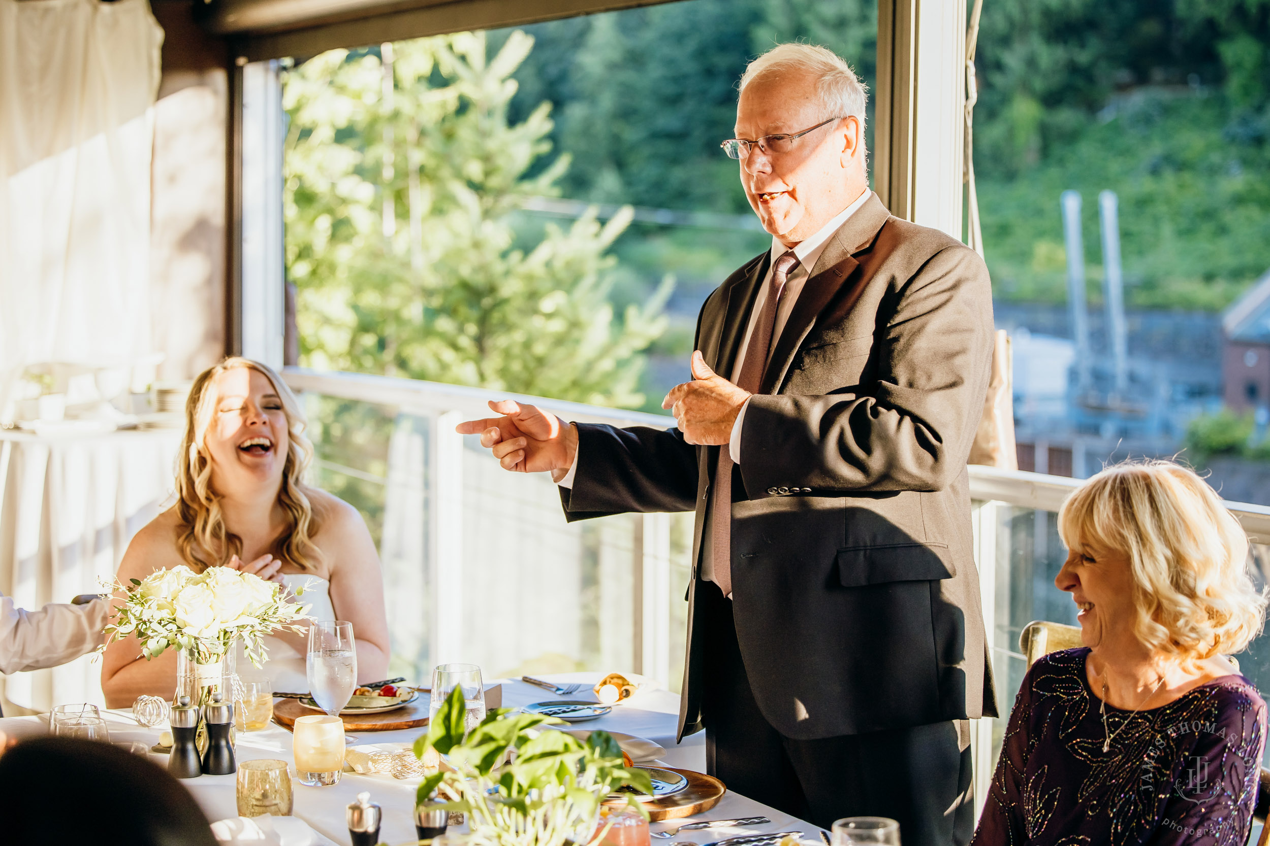 Salish Lodge & Spa Snoqualmie intimate wedding by Snoqualmie wedding photographer James Thomas Long Photography