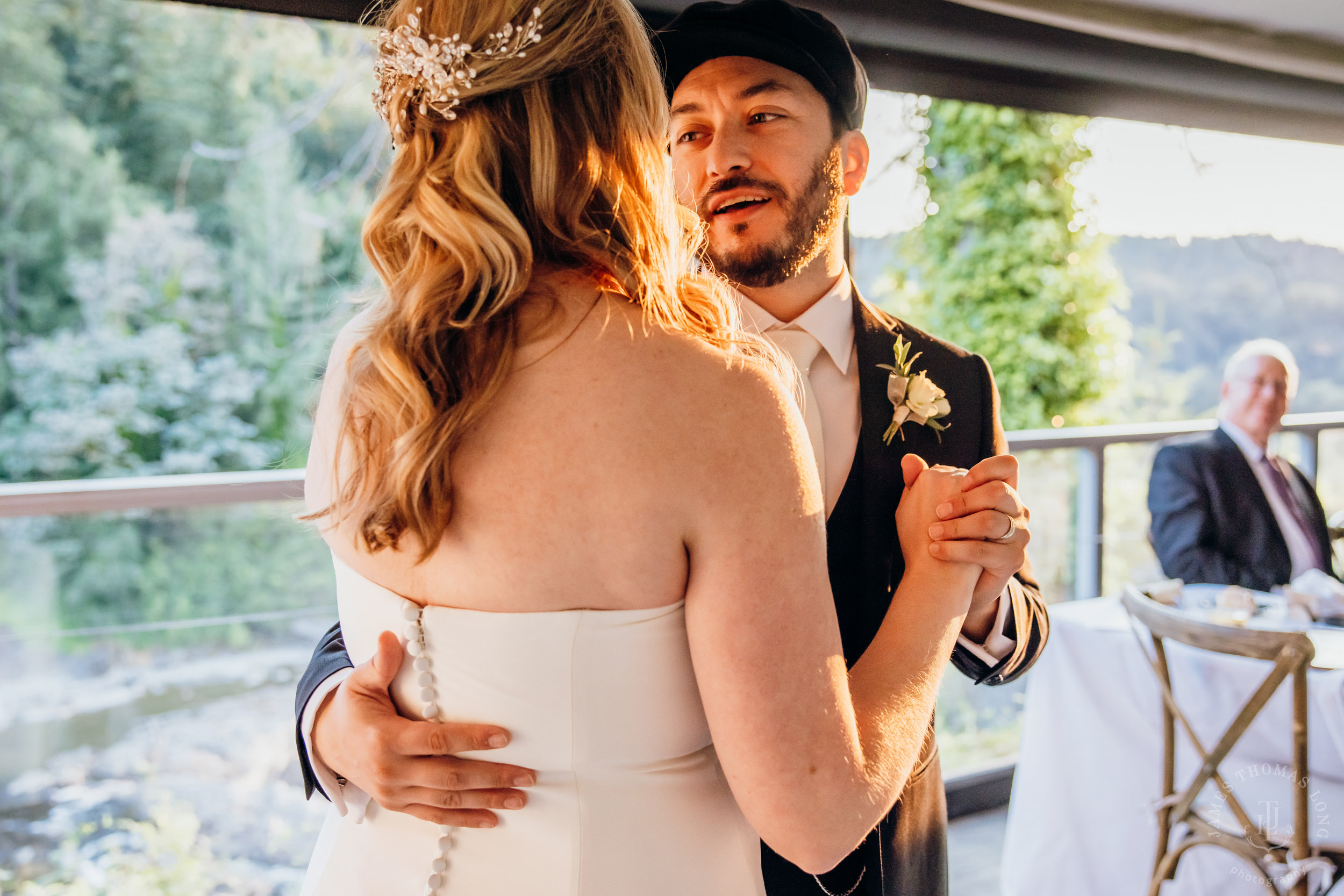 Salish Lodge & Spa Snoqualmie intimate wedding by Snoqualmie wedding photographer James Thomas Long Photography