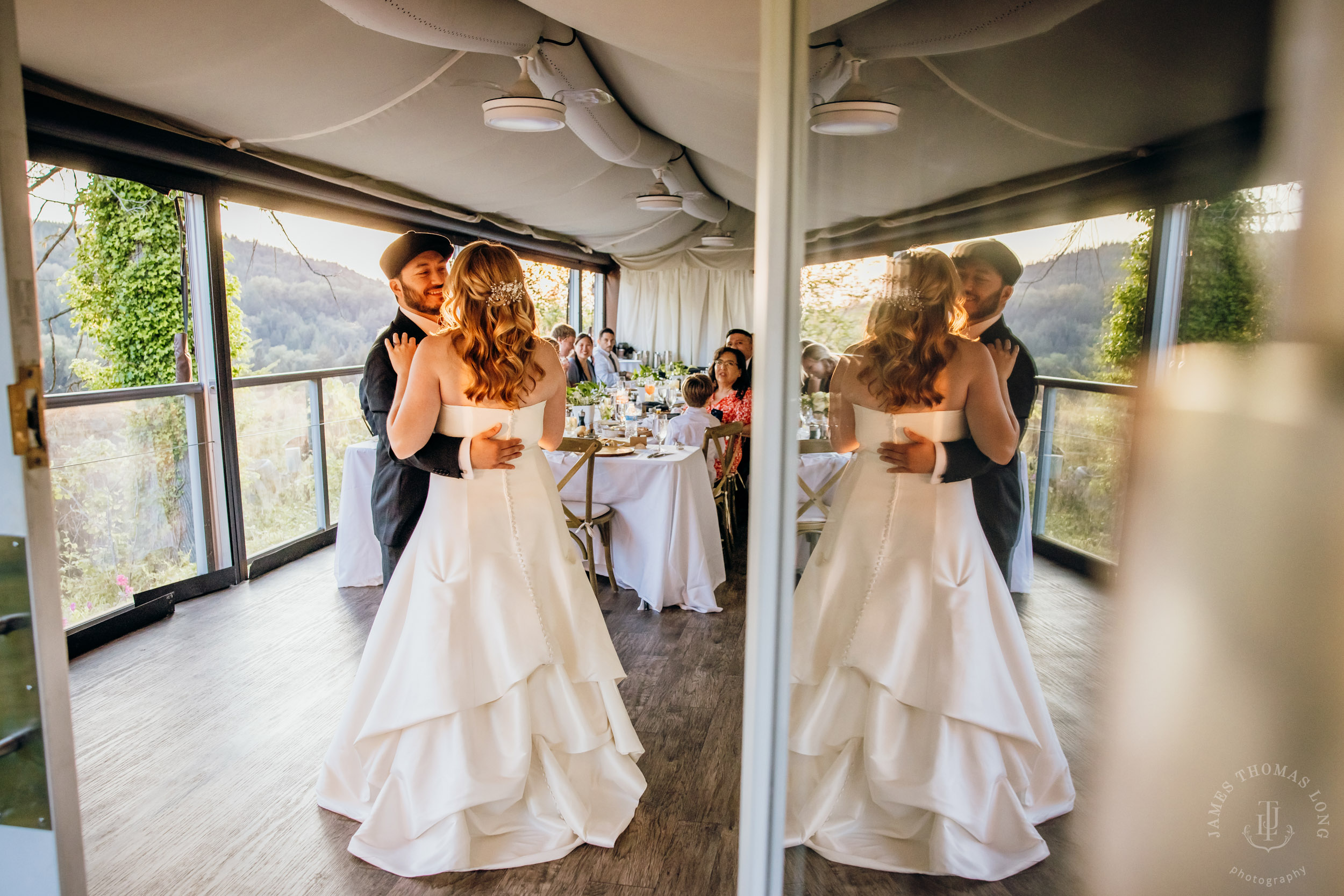 Salish Lodge & Spa Snoqualmie intimate wedding by Snoqualmie wedding photographer James Thomas Long Photography