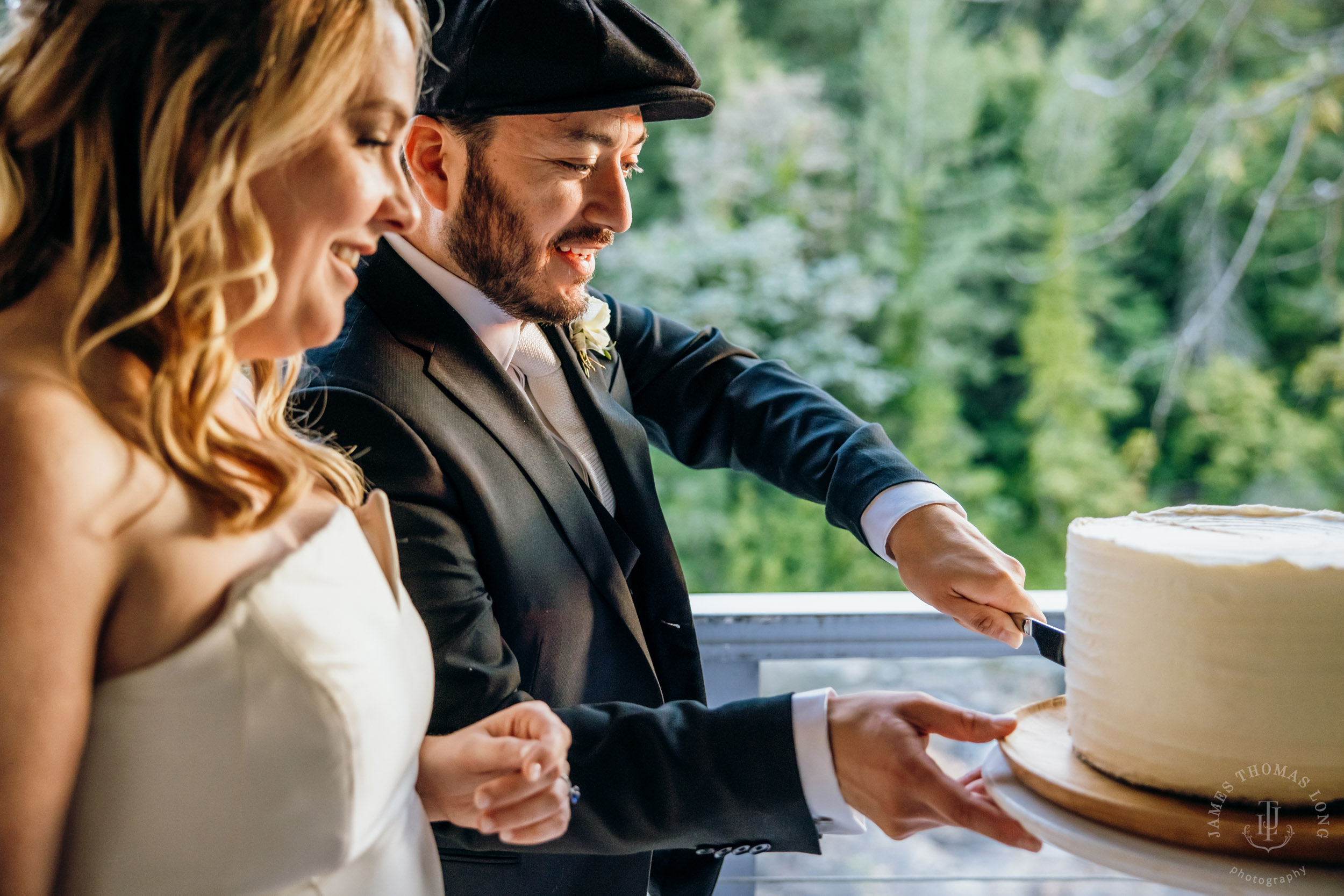 Salish Lodge & Spa Snoqualmie intimate wedding by Snoqualmie wedding photographer James Thomas Long Photography