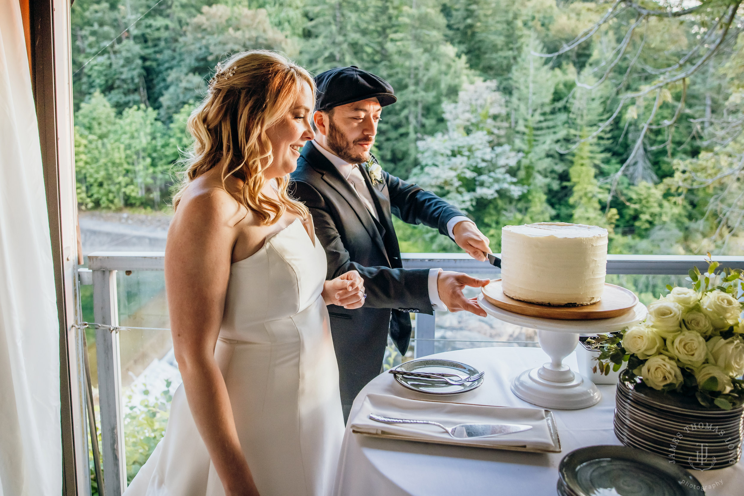 Salish Lodge & Spa Snoqualmie intimate wedding by Snoqualmie wedding photographer James Thomas Long Photography