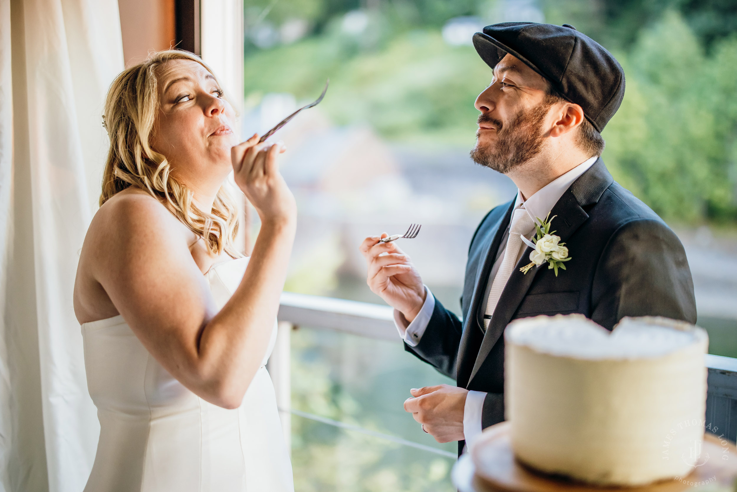 Salish Lodge & Spa Snoqualmie intimate wedding by Snoqualmie wedding photographer James Thomas Long Photography