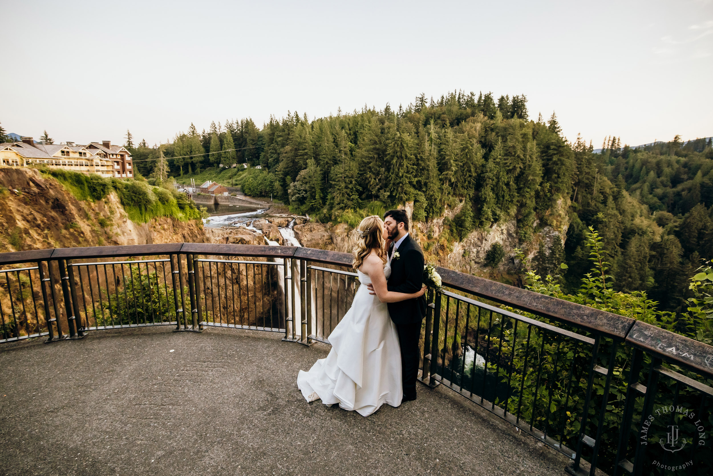 Salish Lodge & Spa Snoqualmie intimate wedding by Snoqualmie wedding photographer James Thomas Long Photography