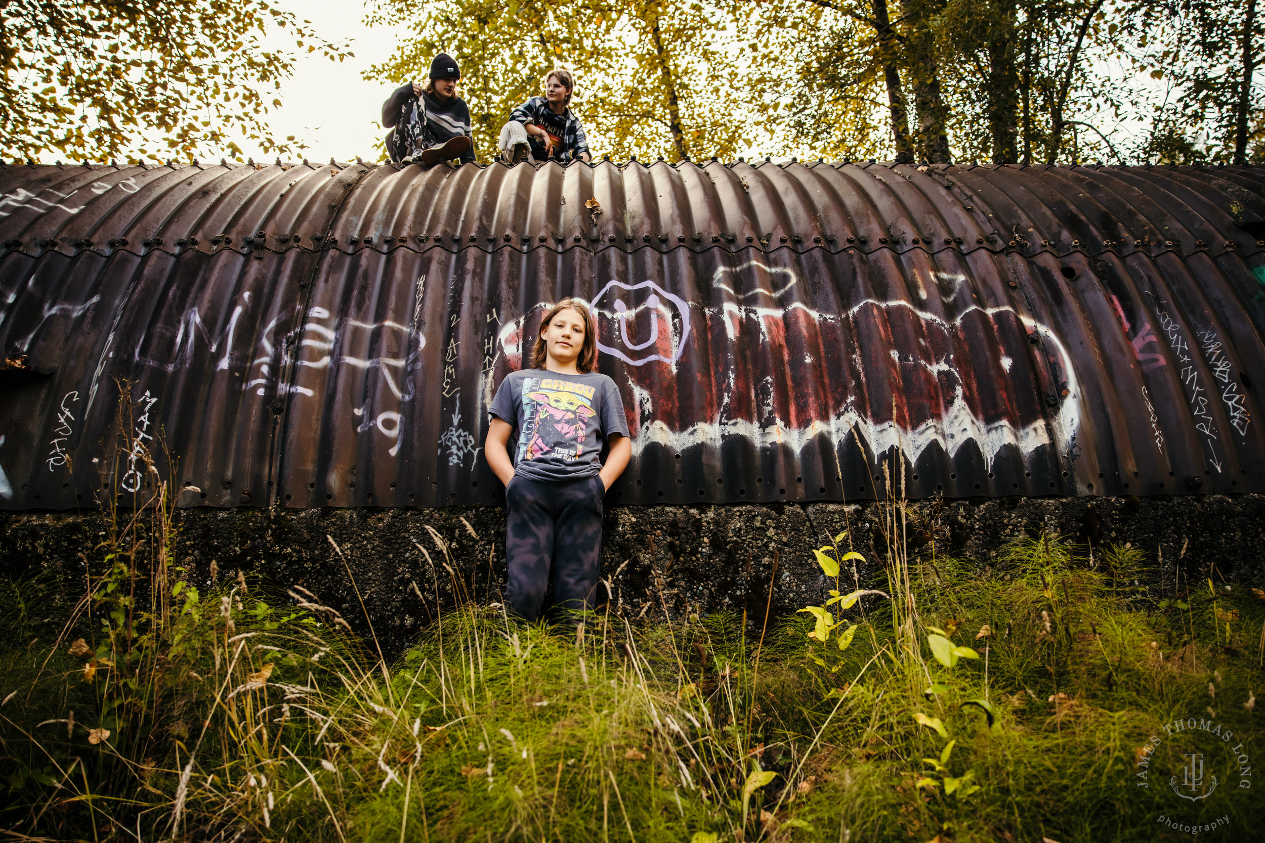 Snoqualmie urban graffiti family photography session by Snoqualmie family photographer James Thomas Long Photography