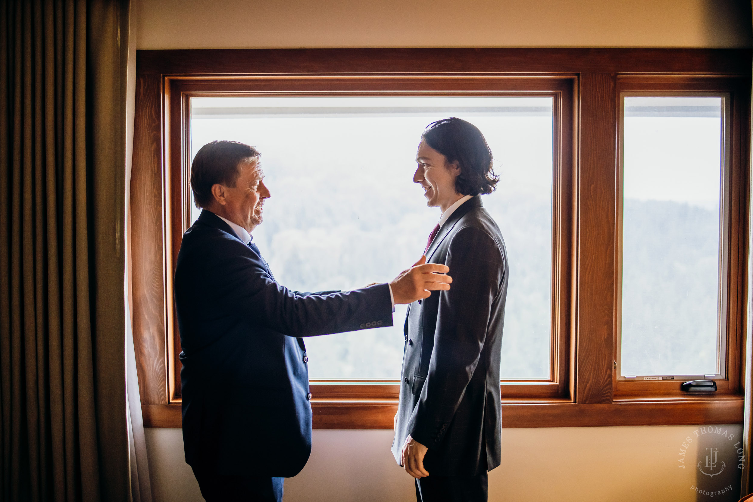 Salish Lodge Snoqualmie Falls wedding by Seattle wedding photographer James Thomas Long Photography